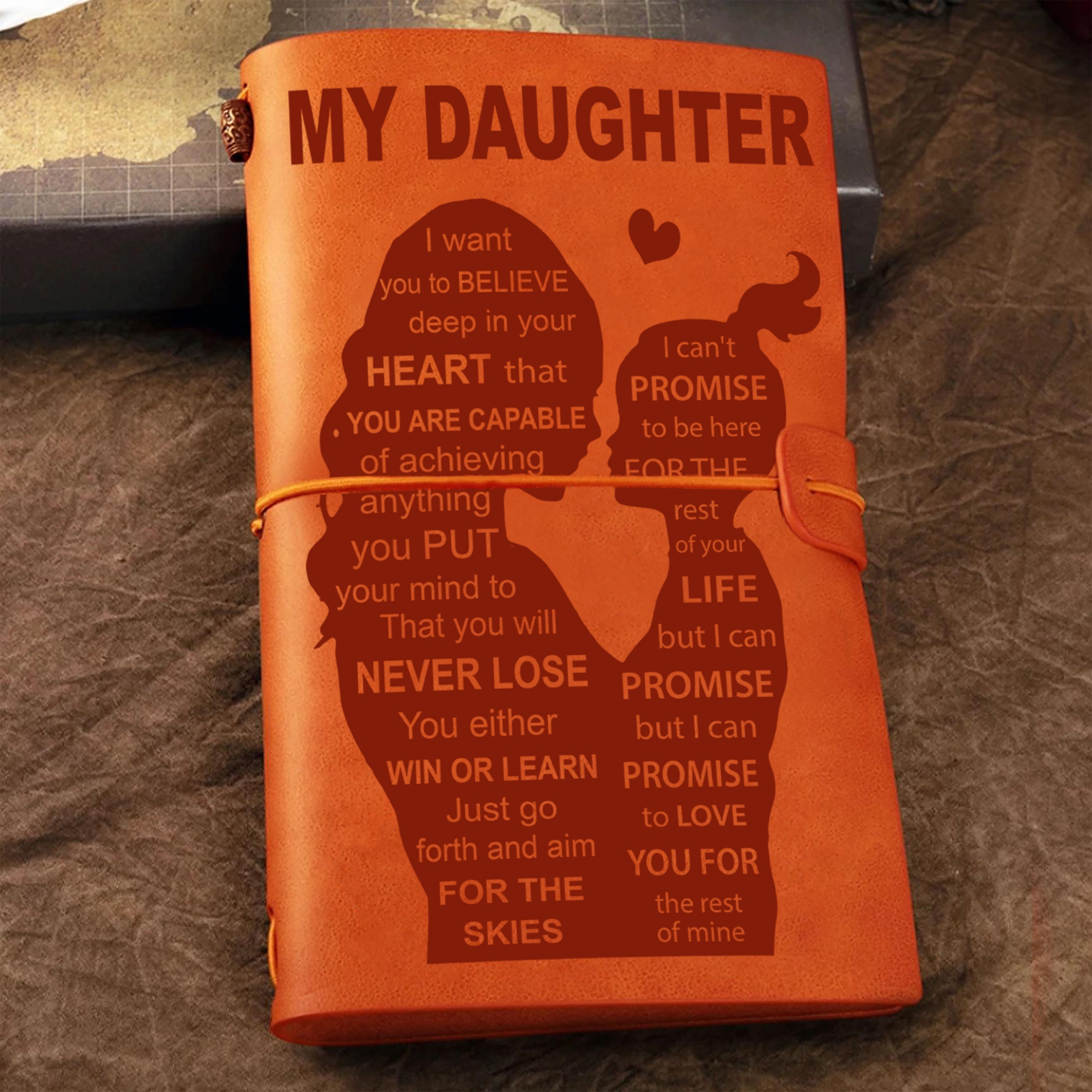 Family gifts for back to school Vintage Journal mom to daughter - never lose