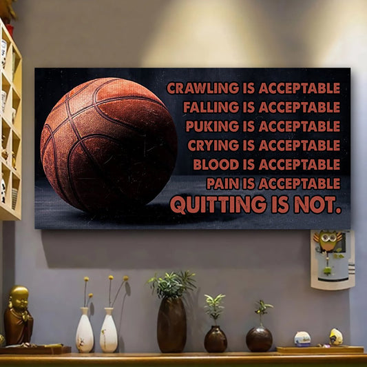 Customizable basketball poster โ quitting is not