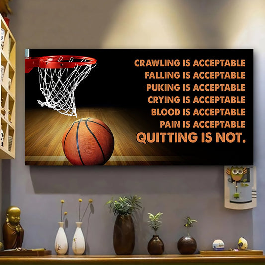 Customizable basketball poster โ quitting is not