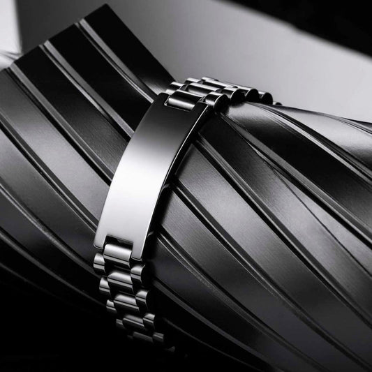 Samurai Personalized Double Sided Bracelet Father And Son Best Friends For Life - Message on the back side