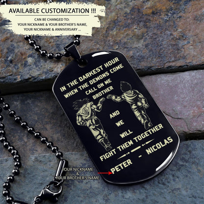 Soldier customizable engraved brother dog tag gift from brother