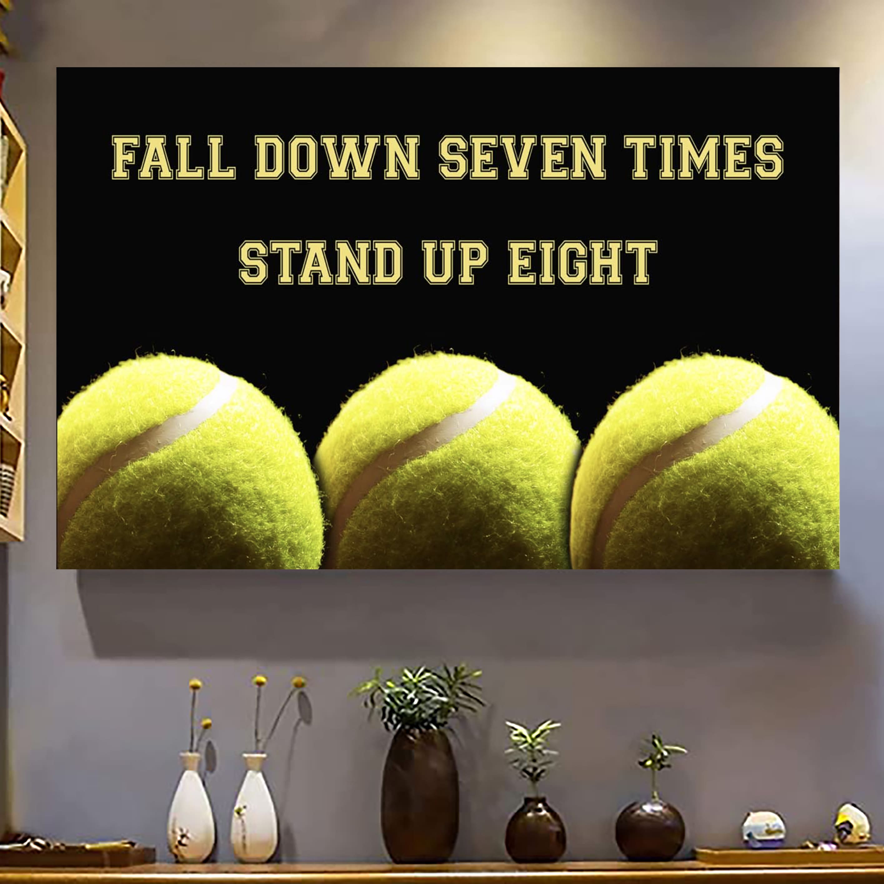 Basketball poster canvas fall down seven times stand up eight standard size