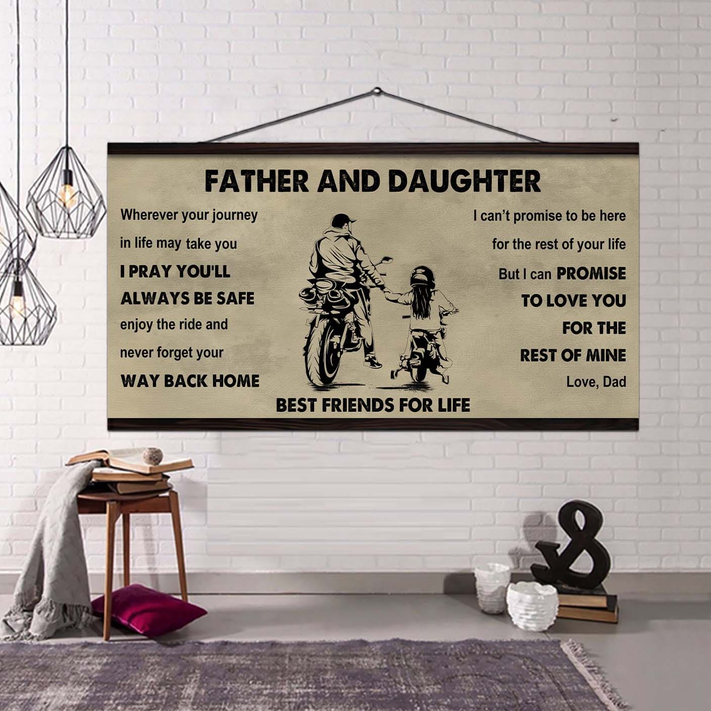 Vikings Father And Daughter Best Friends For Life - Ver 2 Never Forget Your Way Back Home Poster Canvas Gift For Daughter From Father