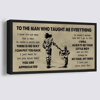 Soldier To The Man Who Taught Me Everything - You Will Always Be My Hero Poster Canvas Gift For Father - Photo Upload