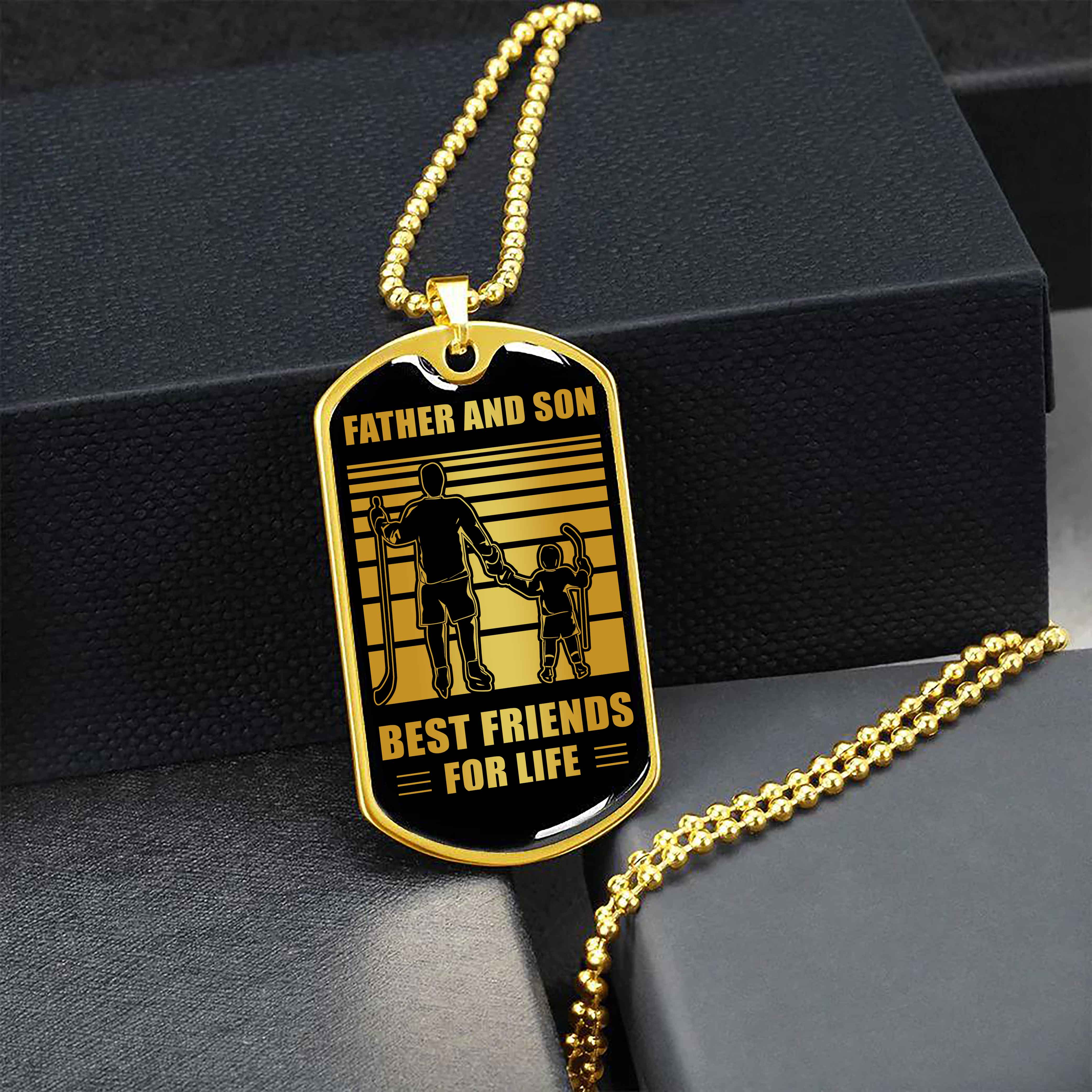 Viking Military Chain Silver Plated 18K Gold Plated Father And Son Best Friend For Life Gift For Your Son