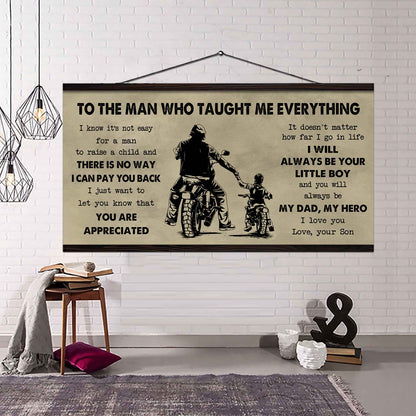 Soldier To The Man Who Taught Me Everything - You Will Always Be My Hero Poster Canvas Gift For Father - Photo Upload