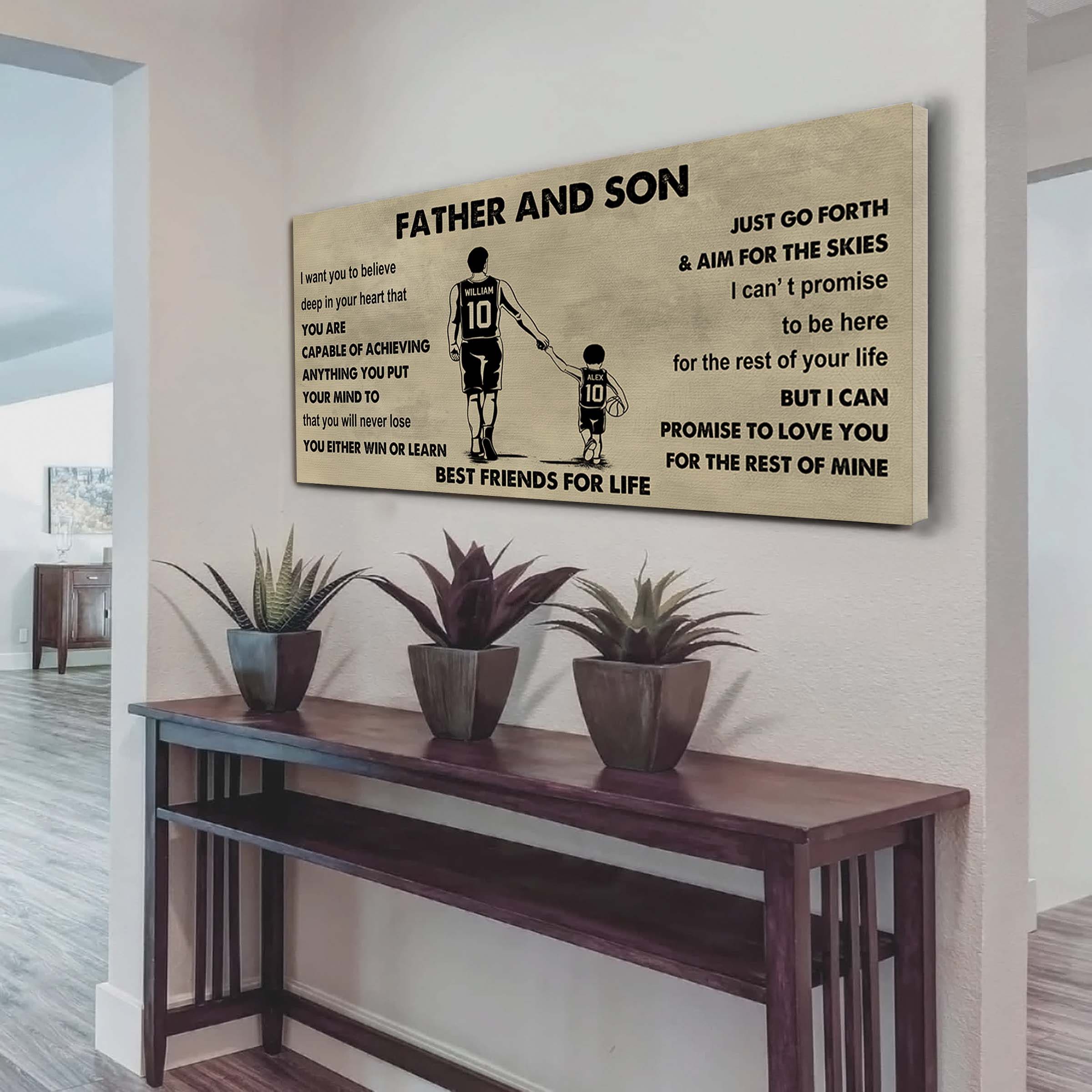 Sport-Family Father And Son Best Friends For Life - Ver 2 You Will Never Lose Poster Canvas Gift For Son From Father