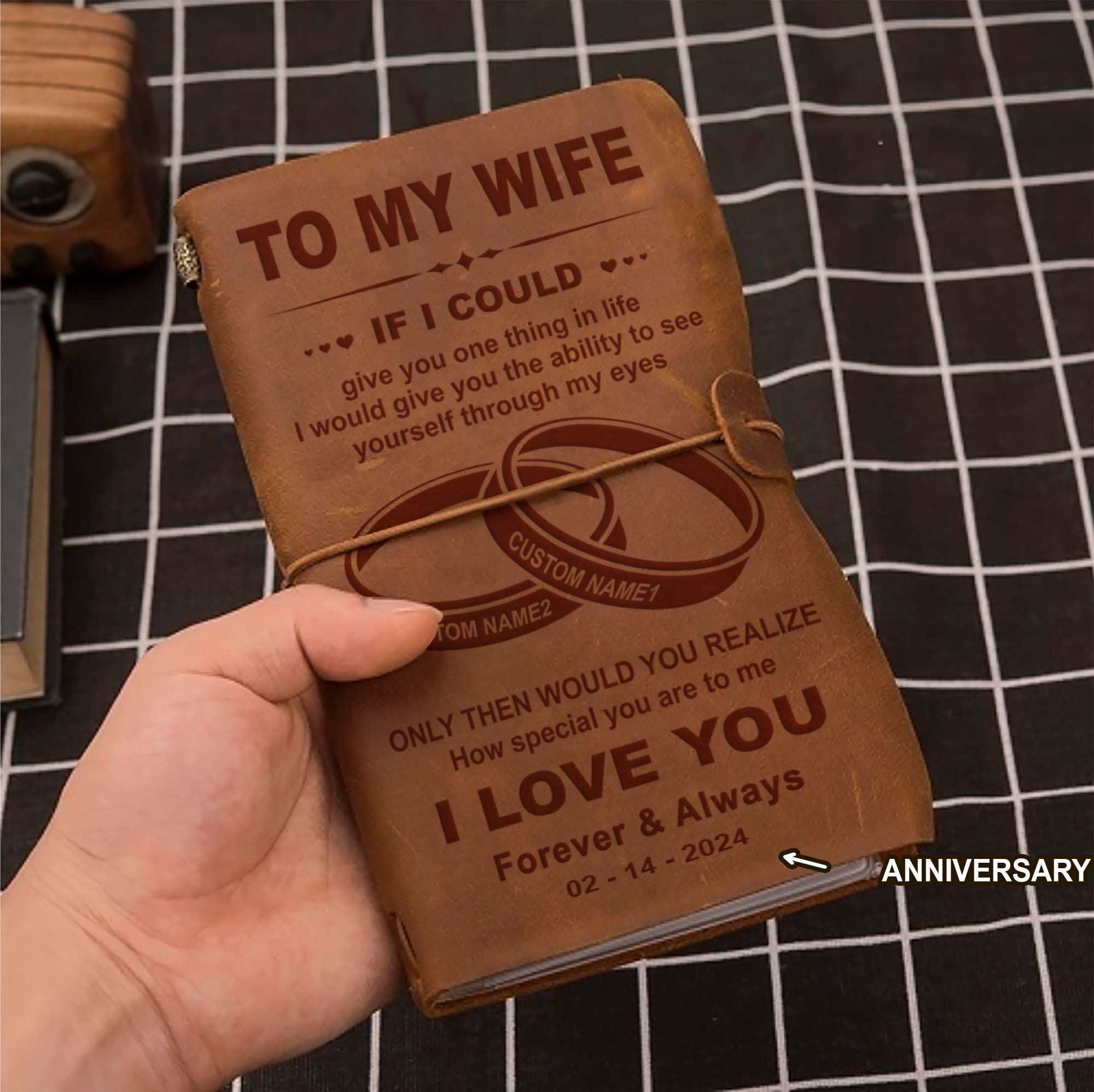 Valentines gifts-Biker Vintage Journal Husband to wife- I am not perfect i'll annoy you tease you say stupid things but you'll never find anyone who loves you as much as i do