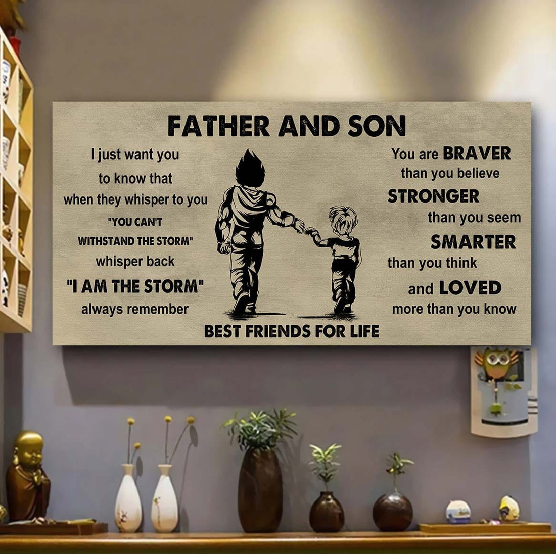 DRB Father And Daughter Best Friends For Life - I Am The Storm Poster Canvas Gift For Daughter From Father