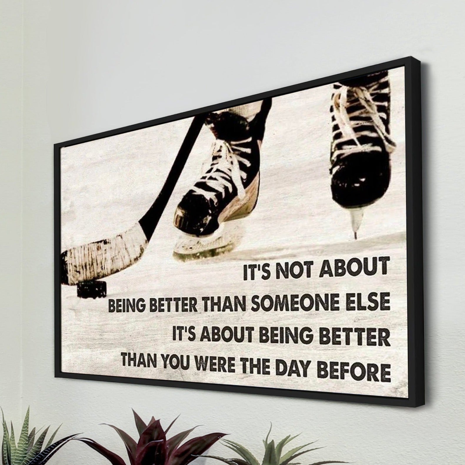 Volleyball customizable poster canvas - It is not about better than someone else, It is about being better than you were the day before