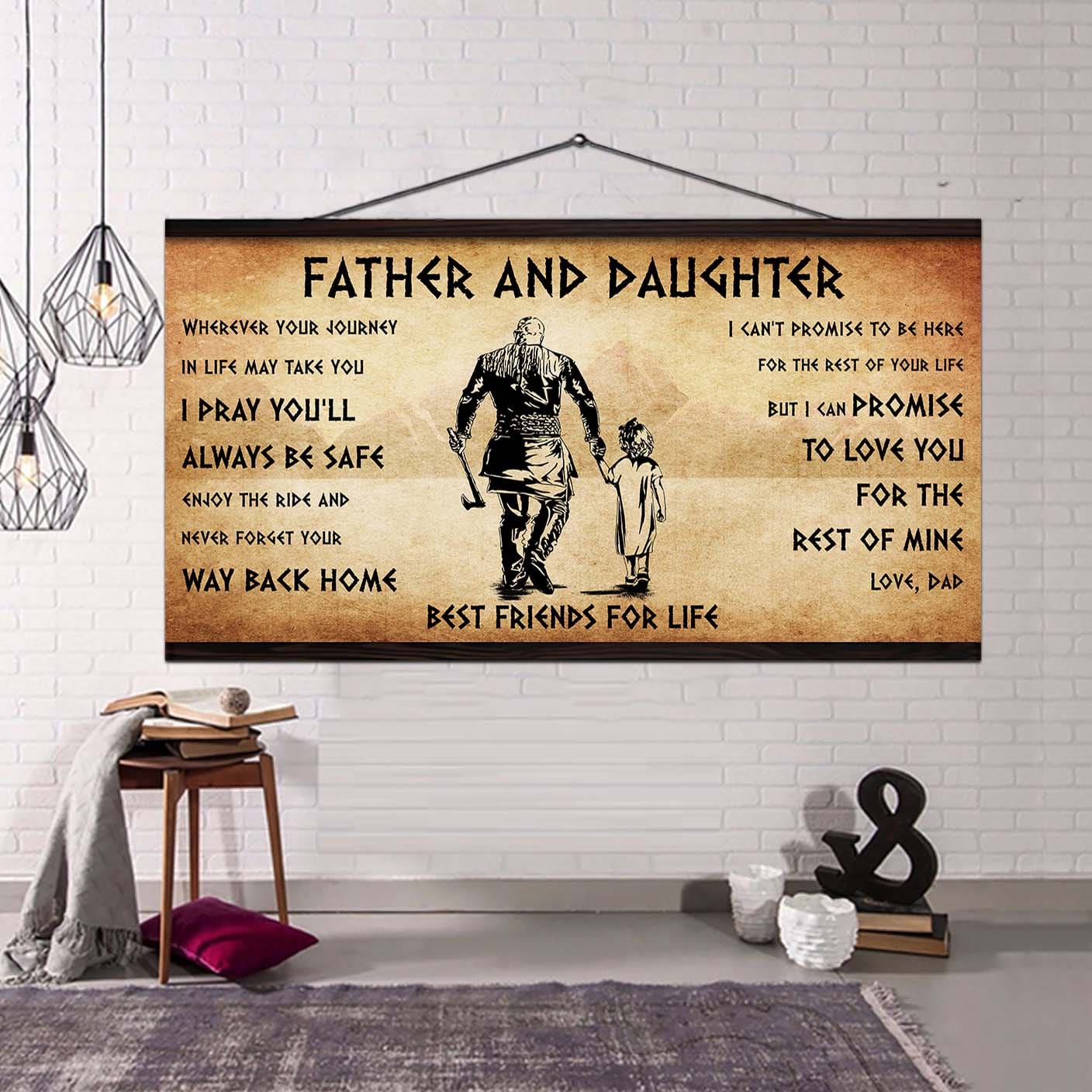 Vikings Father And Son Best Friends For Life - Ver 2 Never Forget Your Way Back Home Poster Canvas Gift For Son From Father