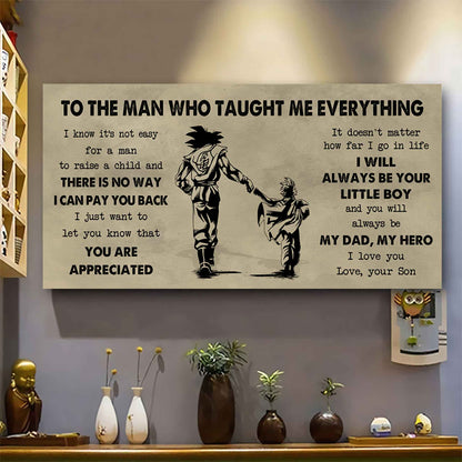 Soldier To The Man Who Taught Me Everything - You Will Always Be My Hero Poster Canvas Gift For Father - Photo Upload