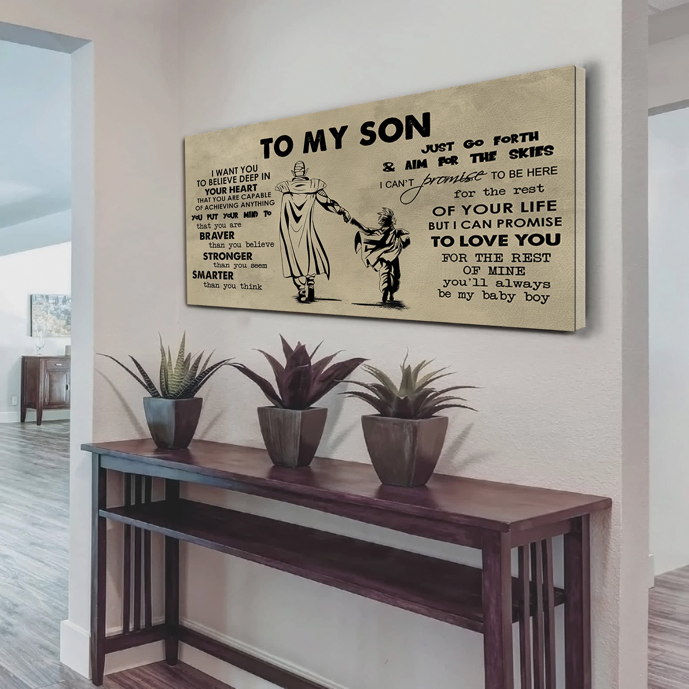 BASKETBALL TO MY SON- I WANT YOU TO BELIEVE- CANVAS POSTER