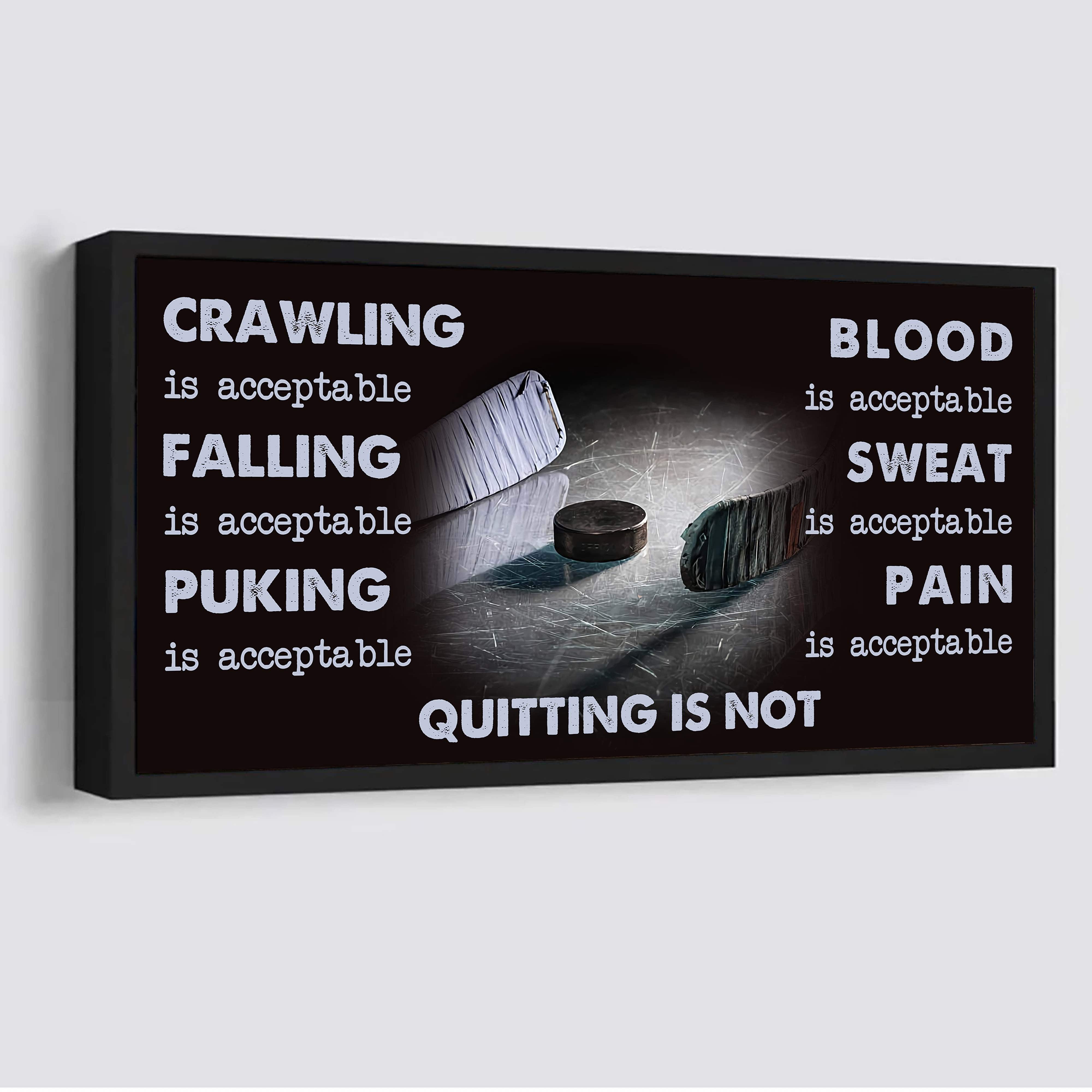 American Football Poster Canvas Quiting Is Not