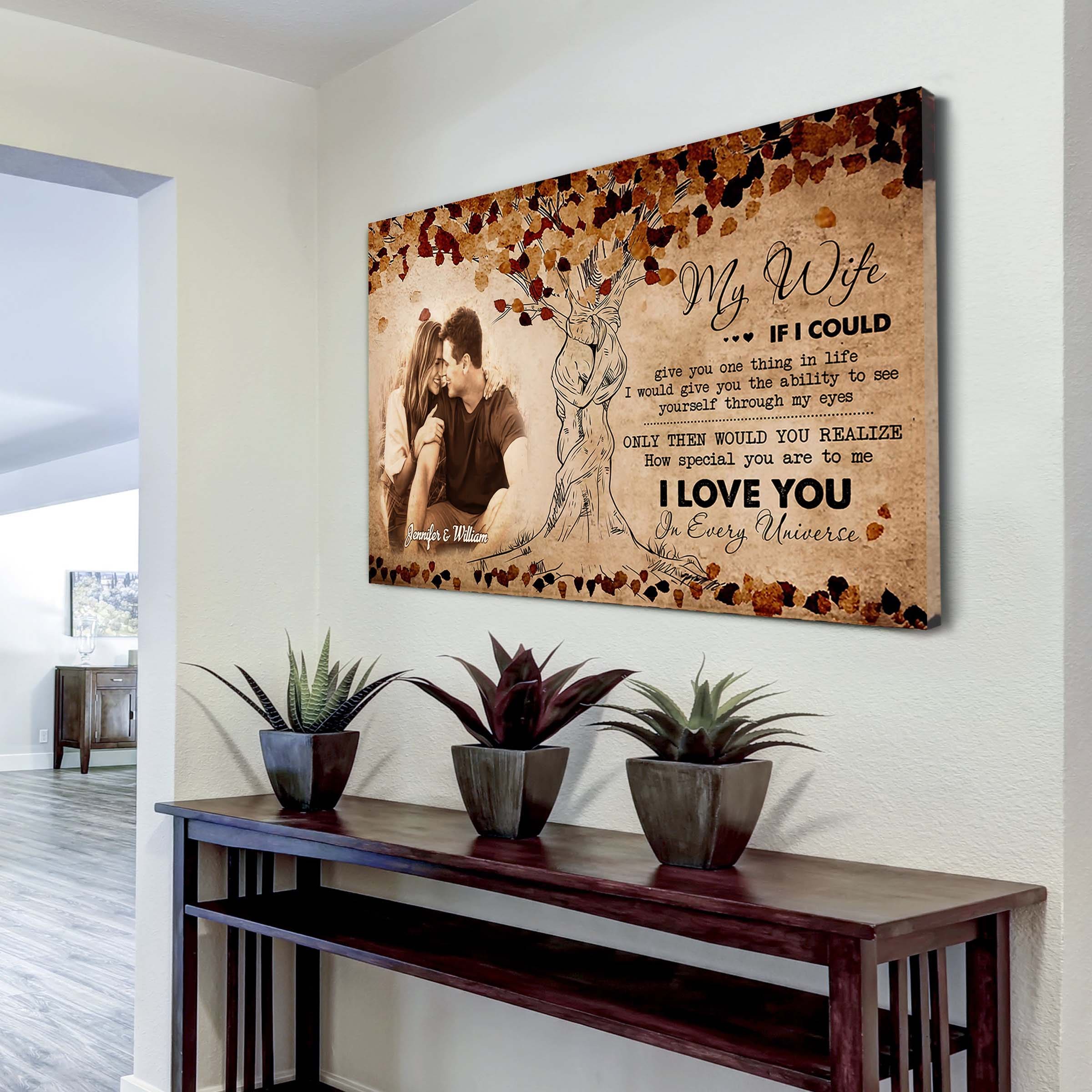 Valentines gifts-Poster canvas-Custom Image- Husband to Wife- Meeting you was fate