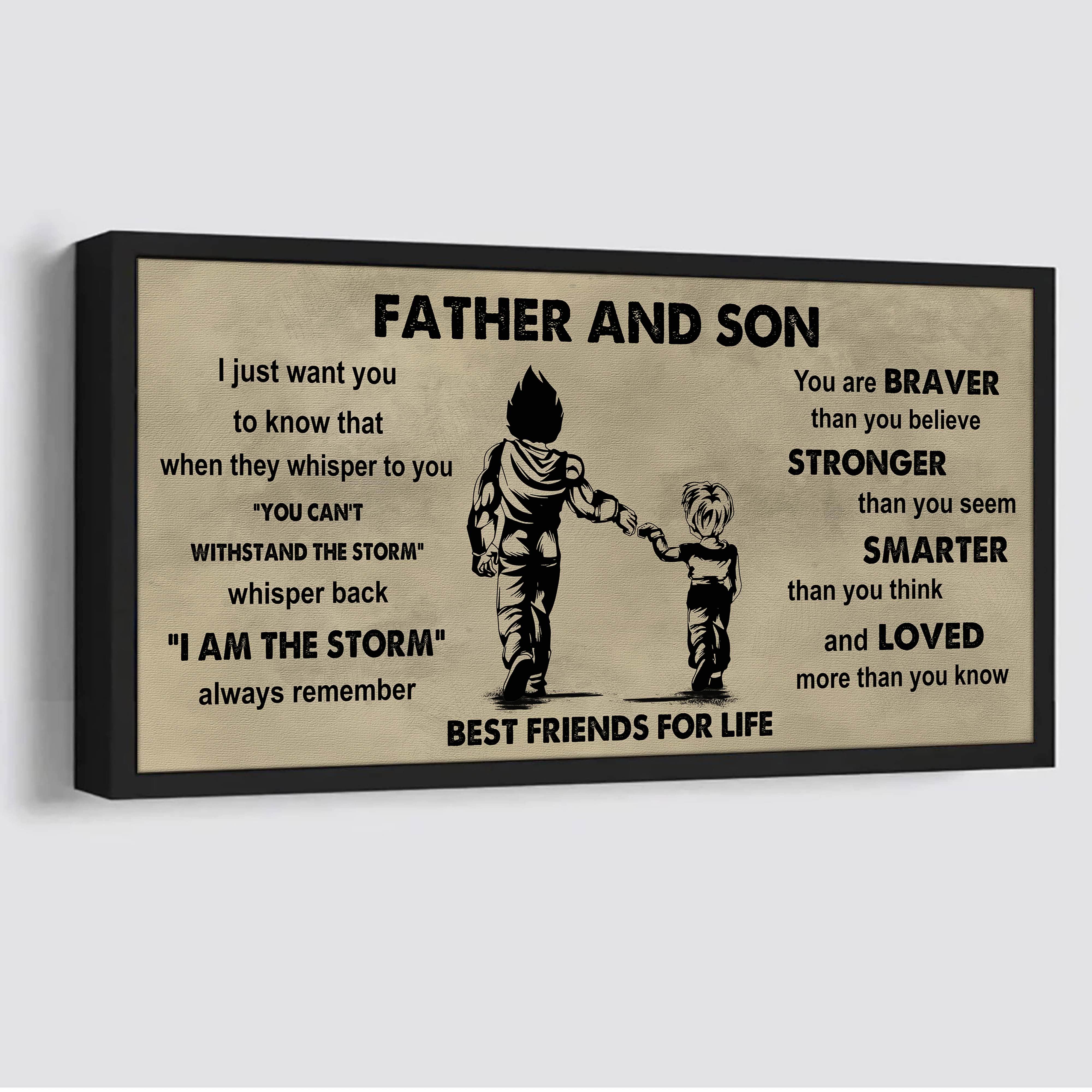 Soldier Father And Son Best Friends For Life - I Am The Storm Poster Canvas Gift For Son From Father