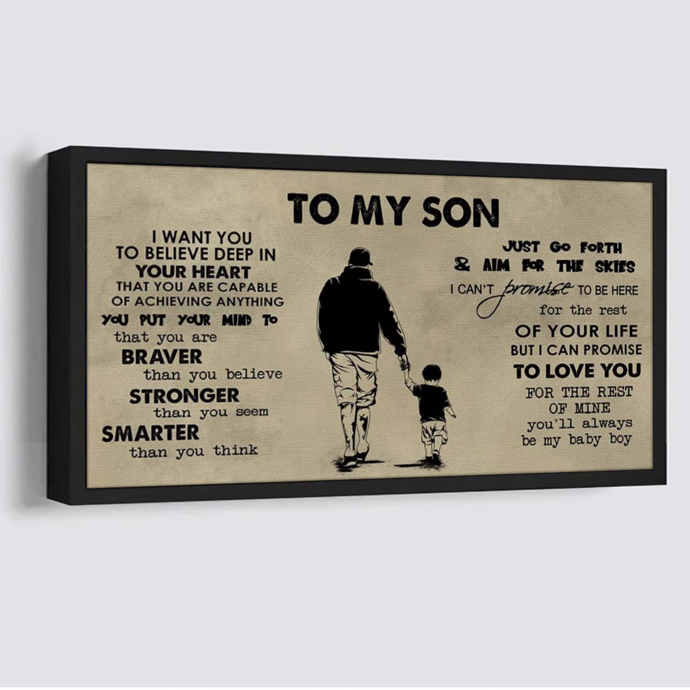 Family TO MY SON- I WANT YOU TO BELIEVE- CANVAS POSTER