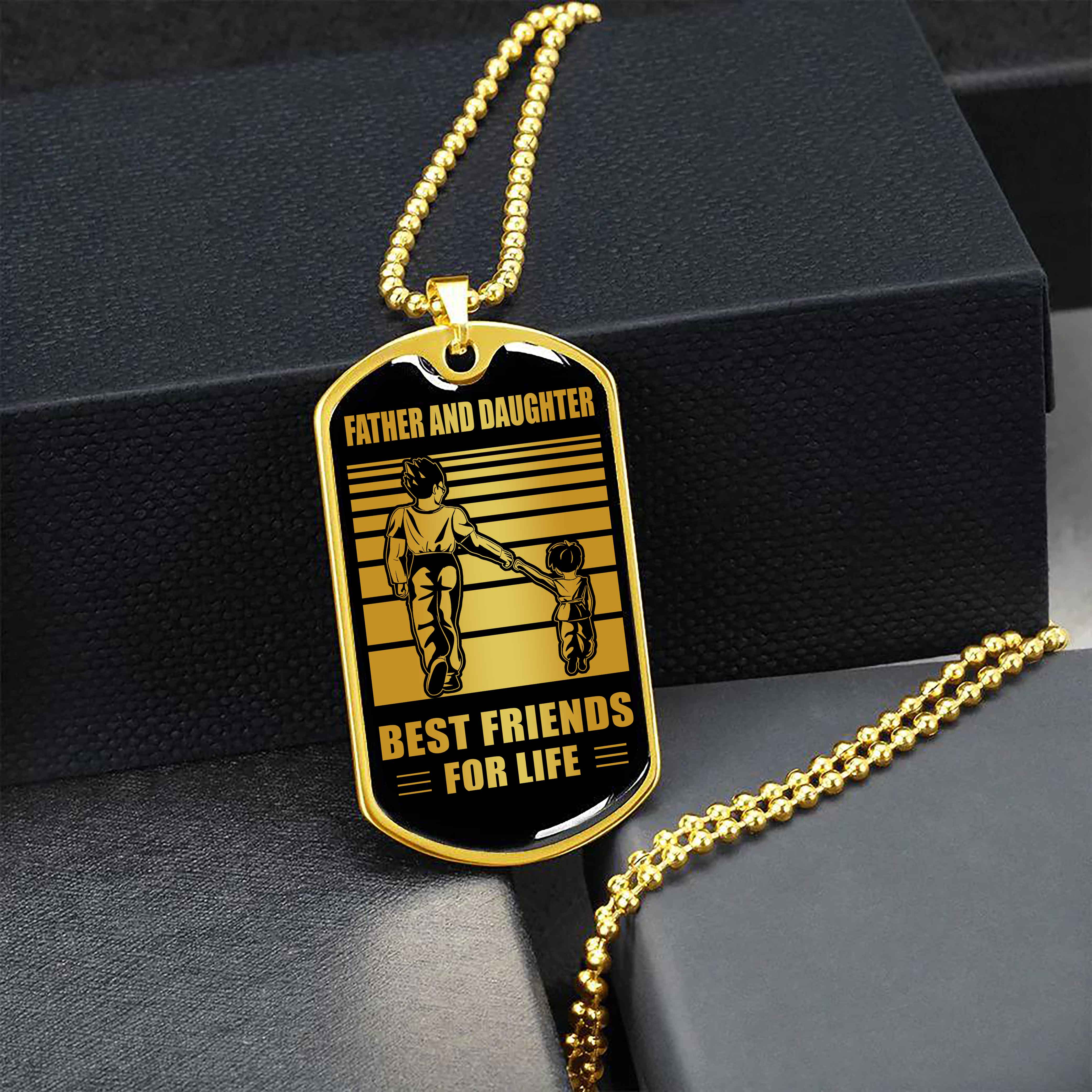 Viking Military Chain Silver Plated 18K Gold Plated Father And Son Best Friend For Life Gift For Your Son