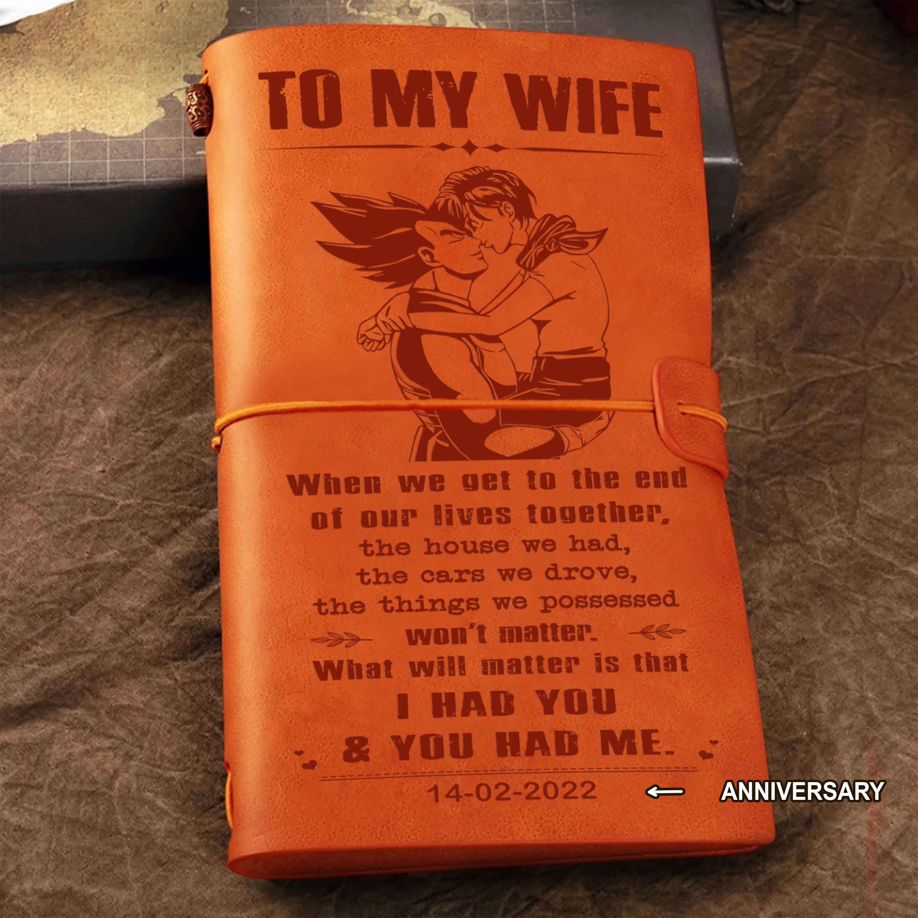 DRB Customizable vintage journal notebook, gifts from husband to wife - I had you and you had me