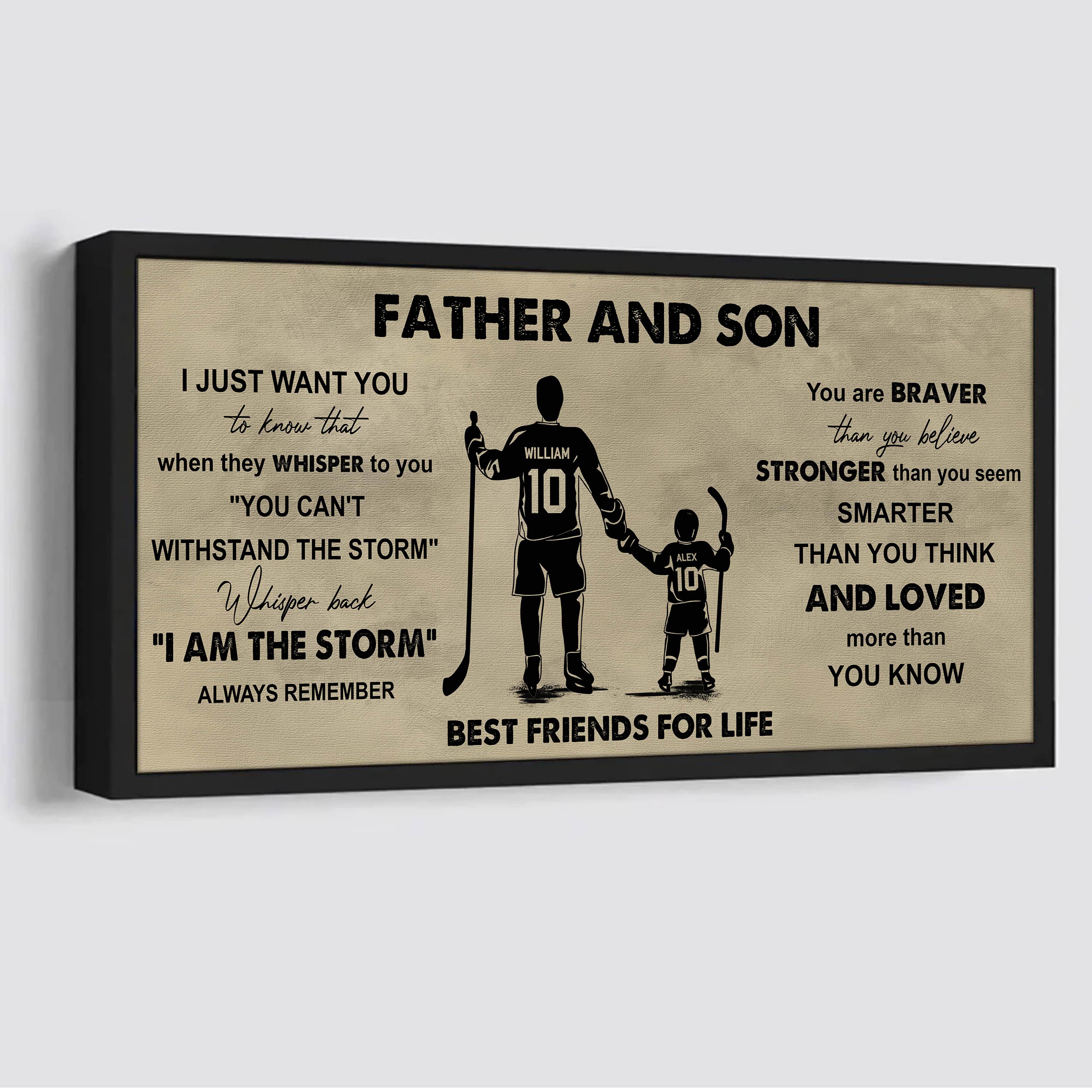 Basketball Father And Son Best Friends For Life - I Am The Storm Poster Canvas Gift For Son From Father