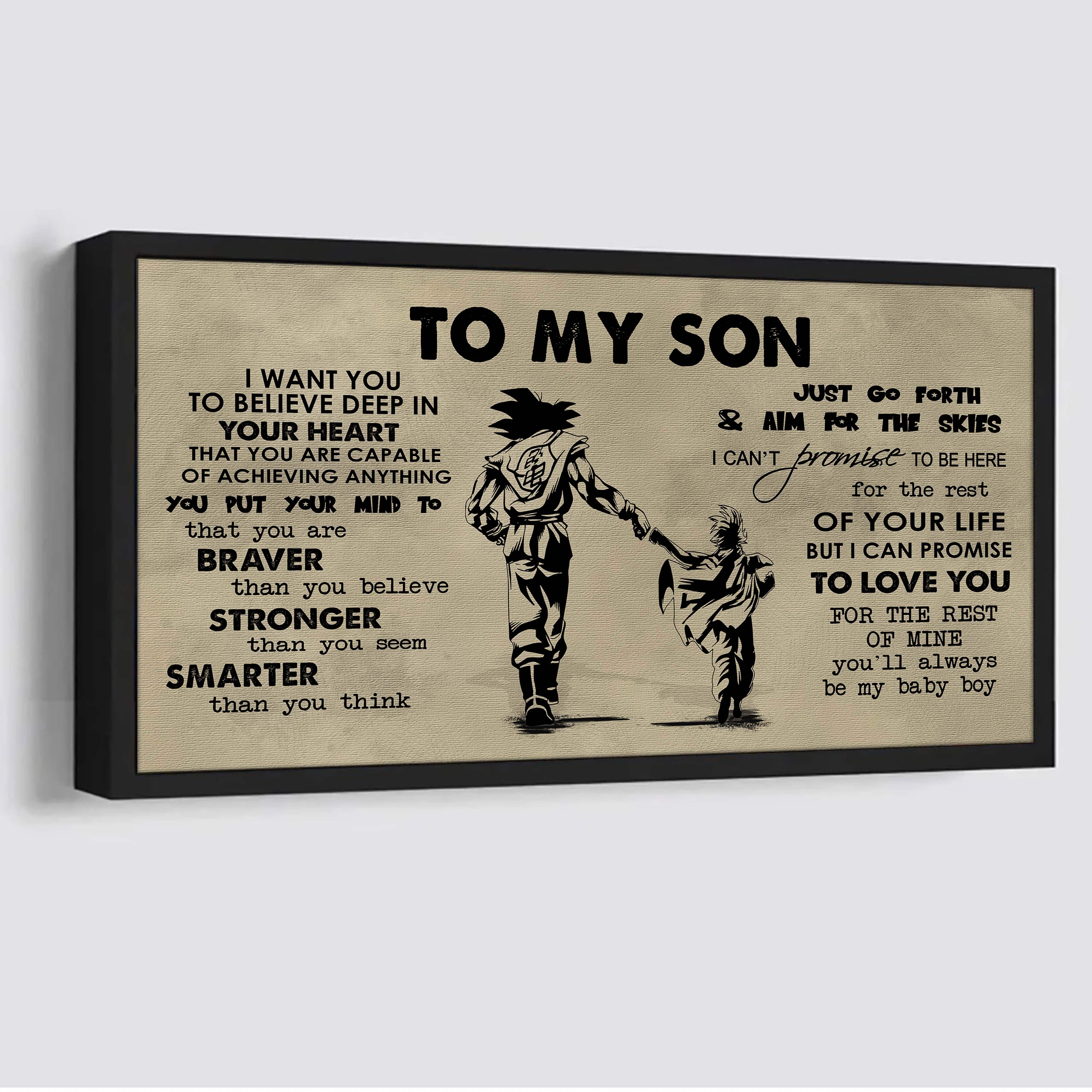 Family TO MY SON- I WANT YOU TO BELIEVE- CANVAS POSTER