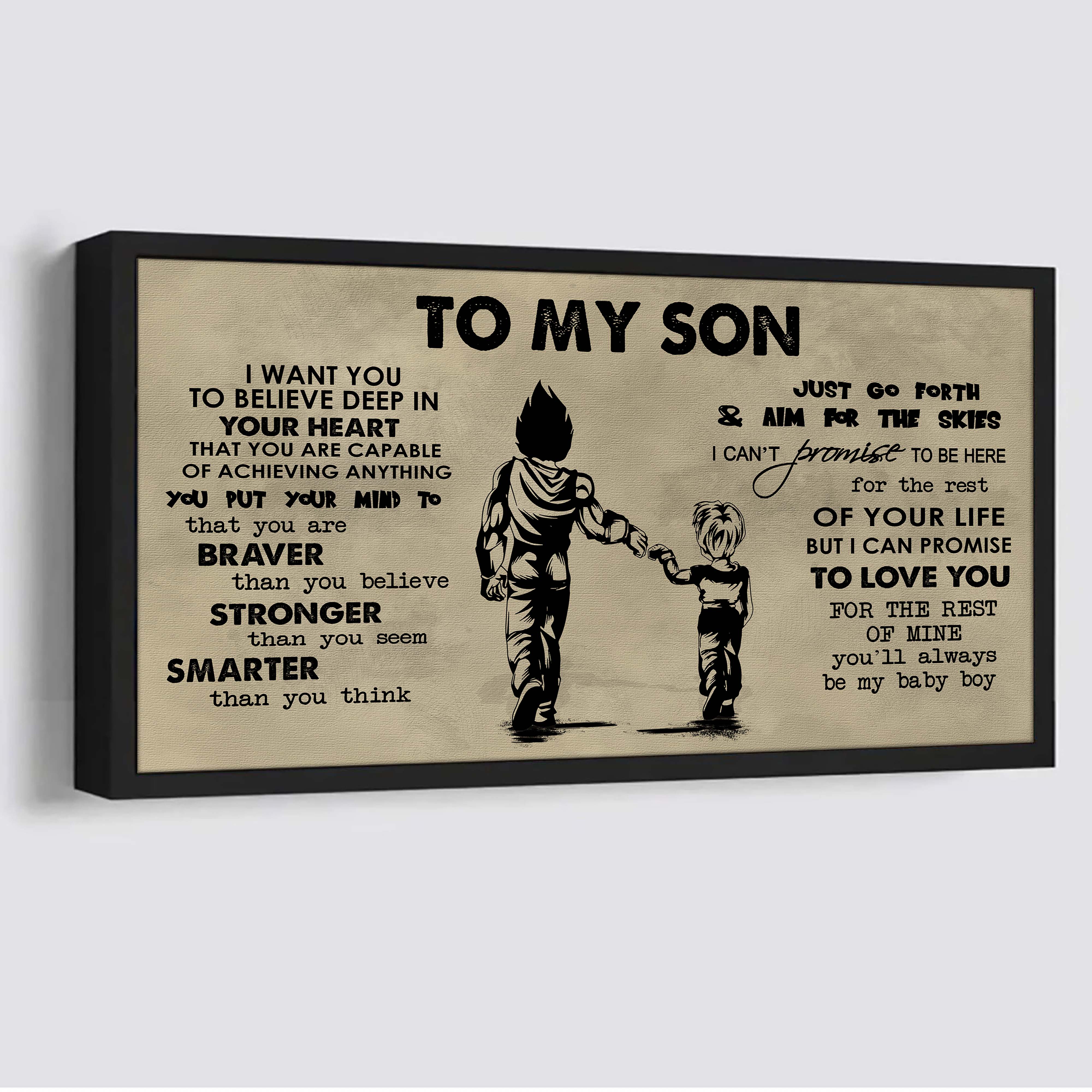 Family TO MY DAUGHTER- I WANT YOU TO BELIEVE- CANVAS POSTER