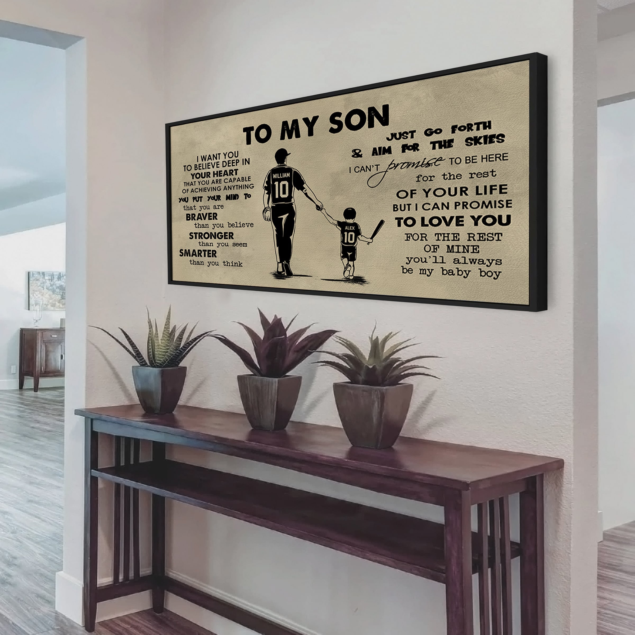 Family TO MY SON- I WANT YOU TO BELIEVE- CANVAS POSTER