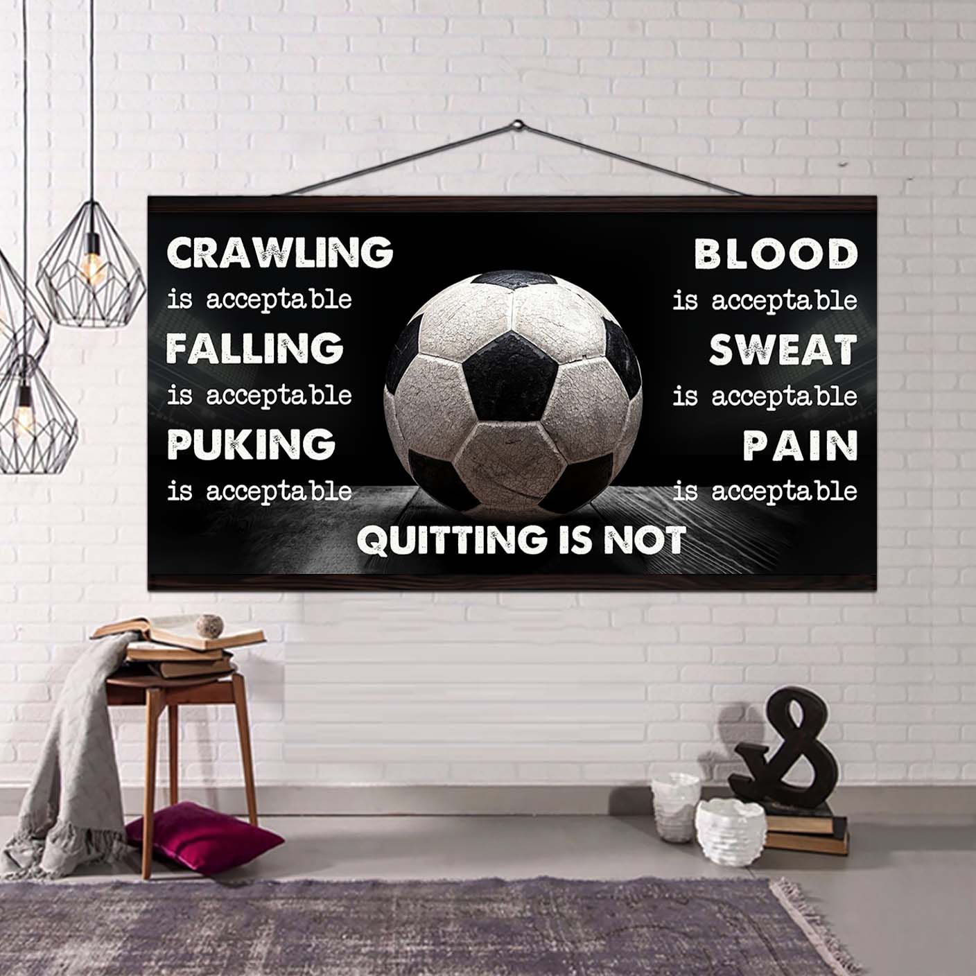 American Football Poster Canvas Quiting Is Not