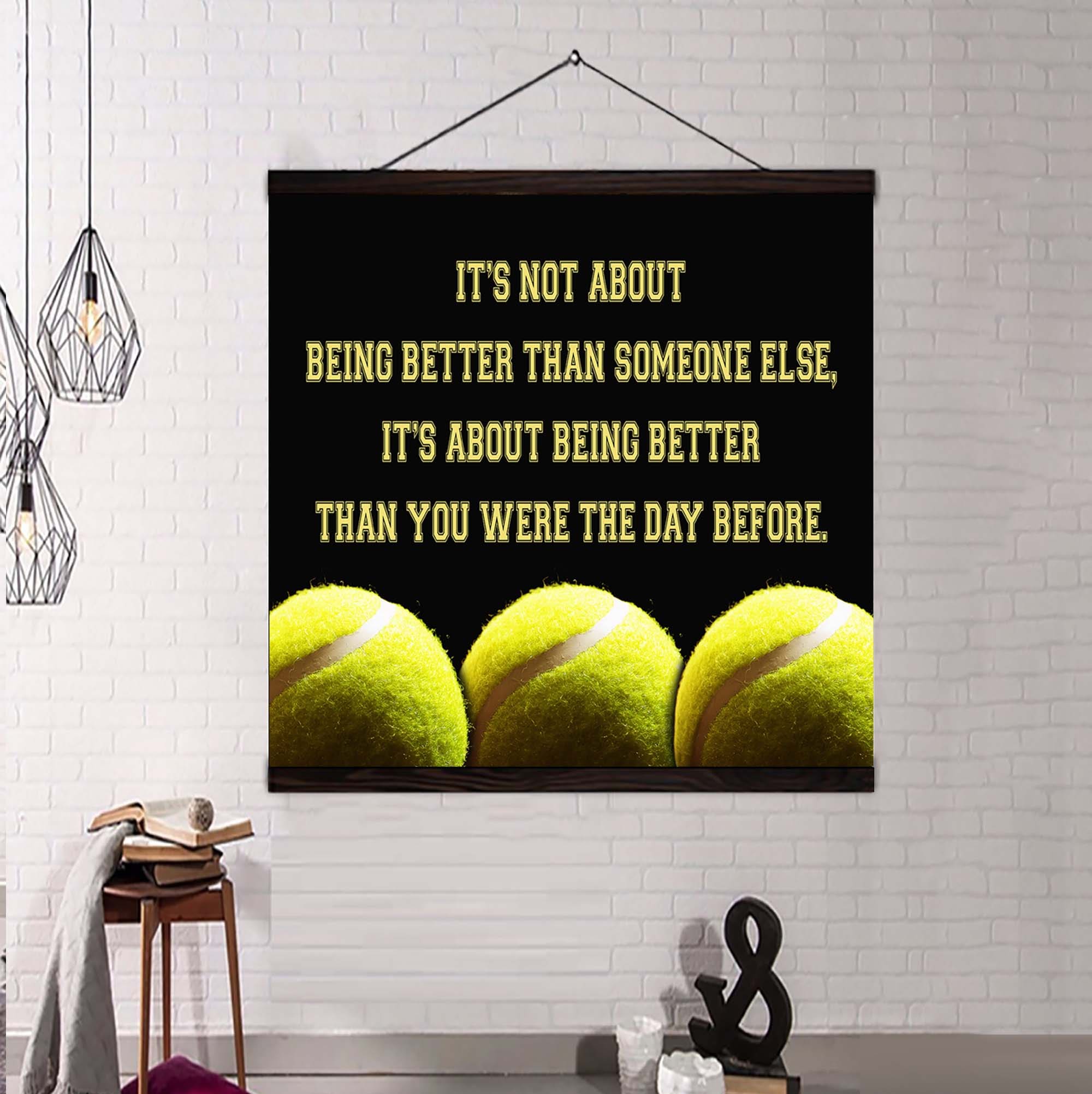 Basketball Square Poster Canvas It's Not About Being Better Than Someone Else It's About Being Better Than You Were The Day Before