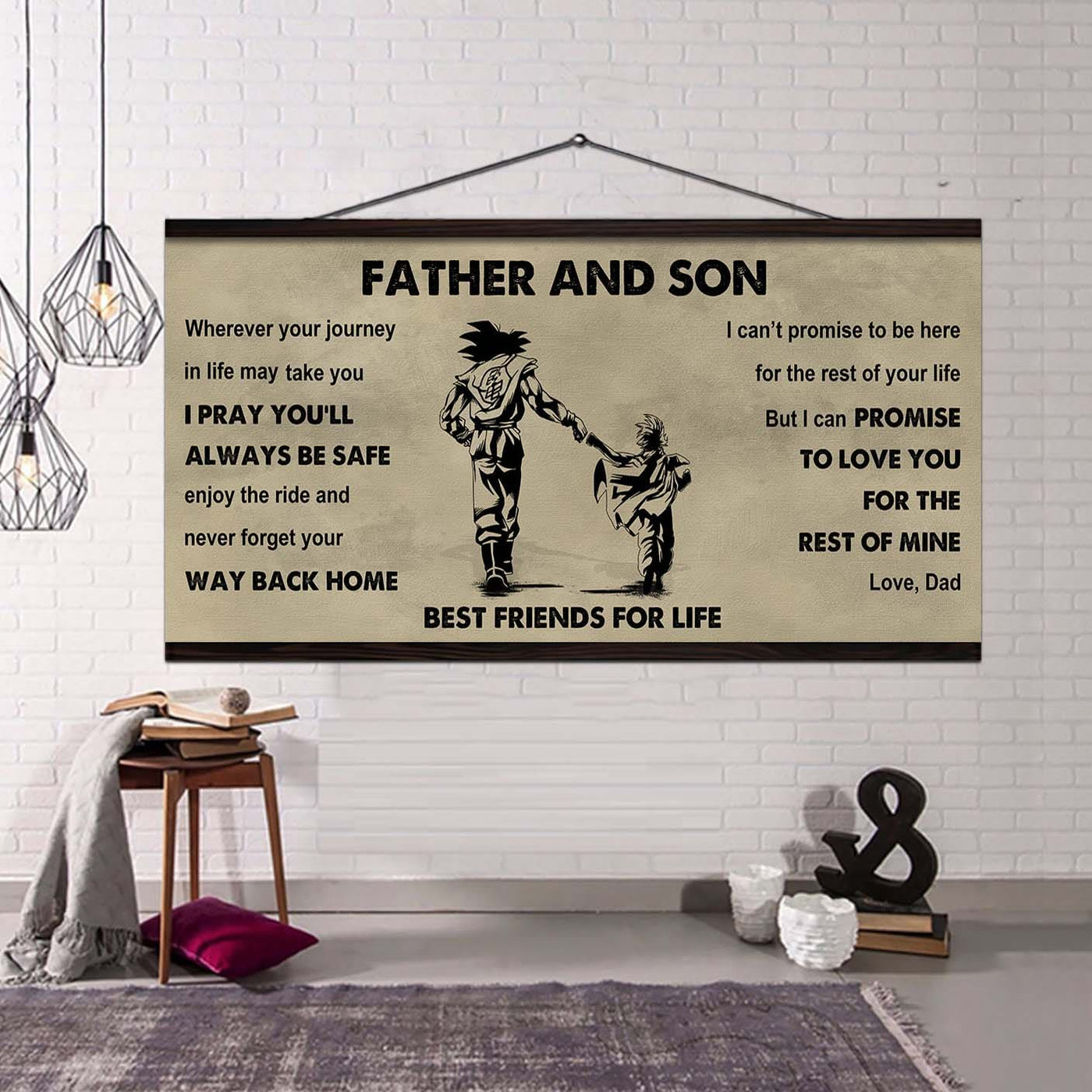 DRB Father And Daughter Best Friends For Life - Ver 2 Never Forget Your Way Back Home Poster Canvas Gift For Daughter From Father