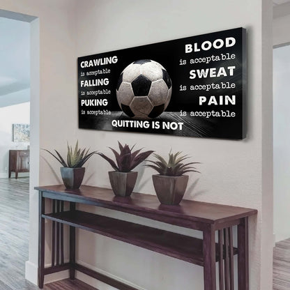 Hockey Poster Canvas Quiting Is Not