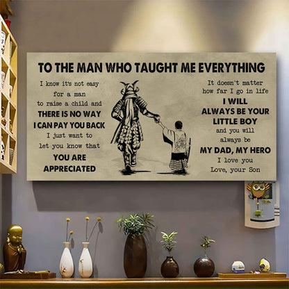 Soldier To The Man Who Taught Me Everything - You Will Always Be My Hero Poster Canvas Gift For Father - Photo Upload