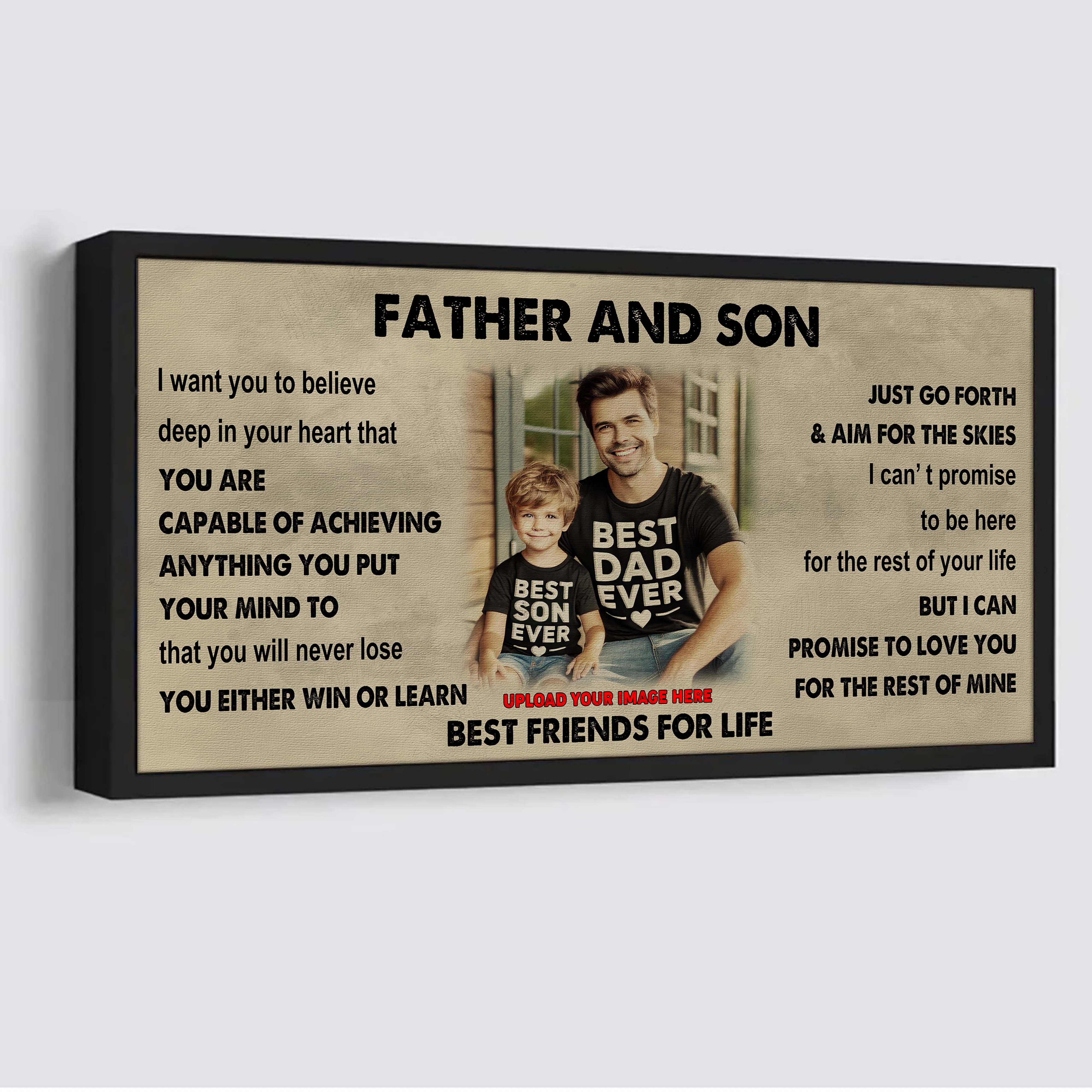 Vikings Father And Son Best Friends For Life - Ver 2 You Will Never Lose Poster Canvas Gift For Son From Father