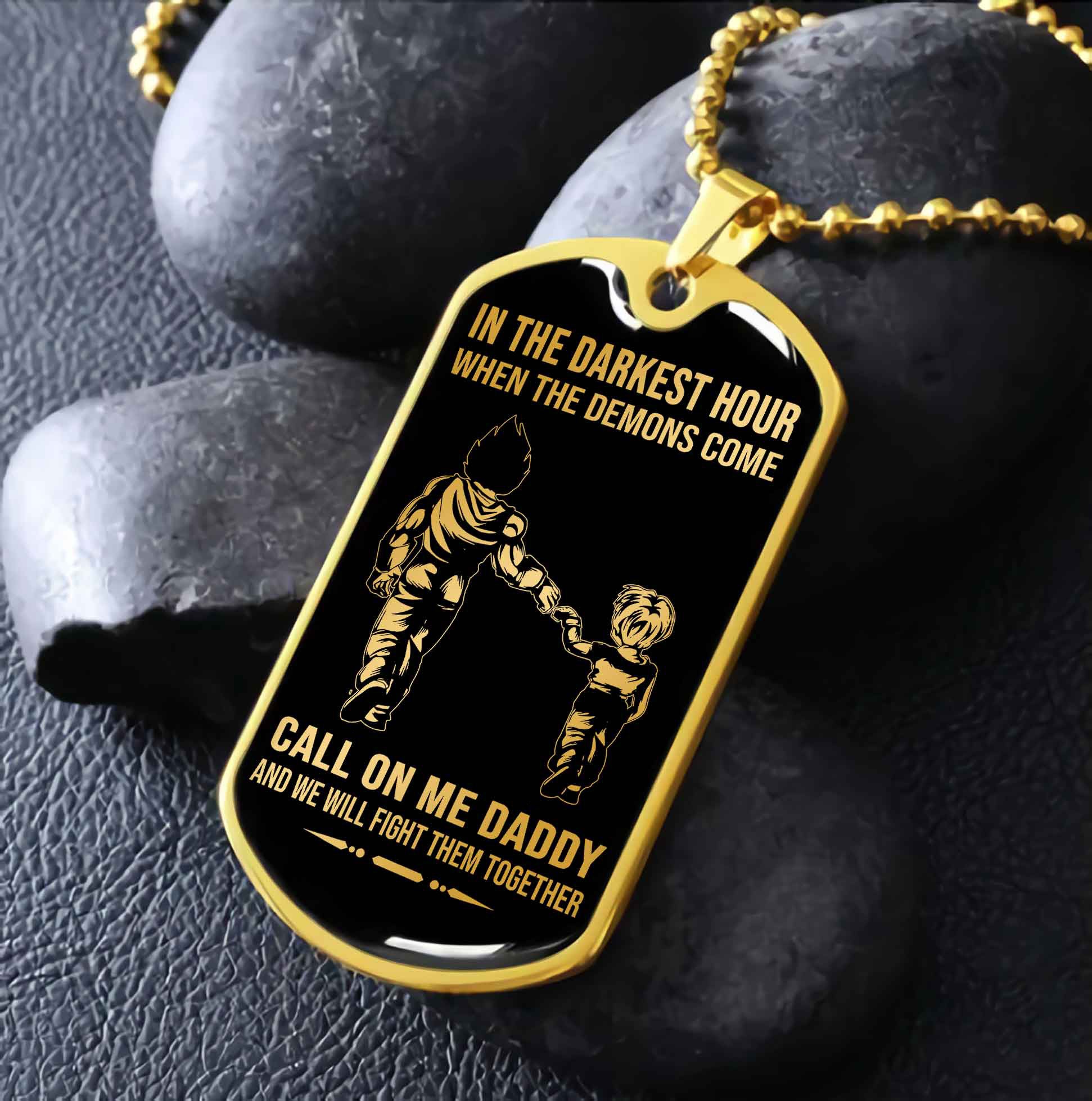 DRB GK Military Chain Silver Plated 18K Gold Plated Call On Me Daddy Gift For Your Dad