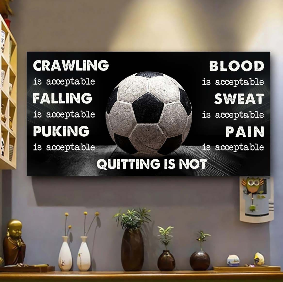 American Football Poster Canvas Quiting Is Not