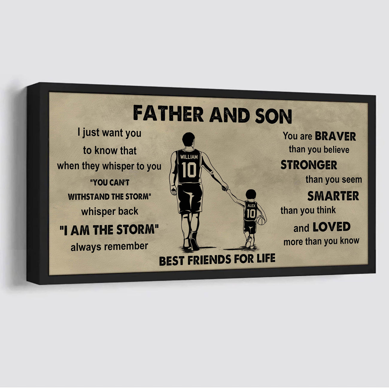 Ver 2 Family Father And Daughter Best Friends For Life - I Am The Storm Poster Canvas Gift For Daughter From Father