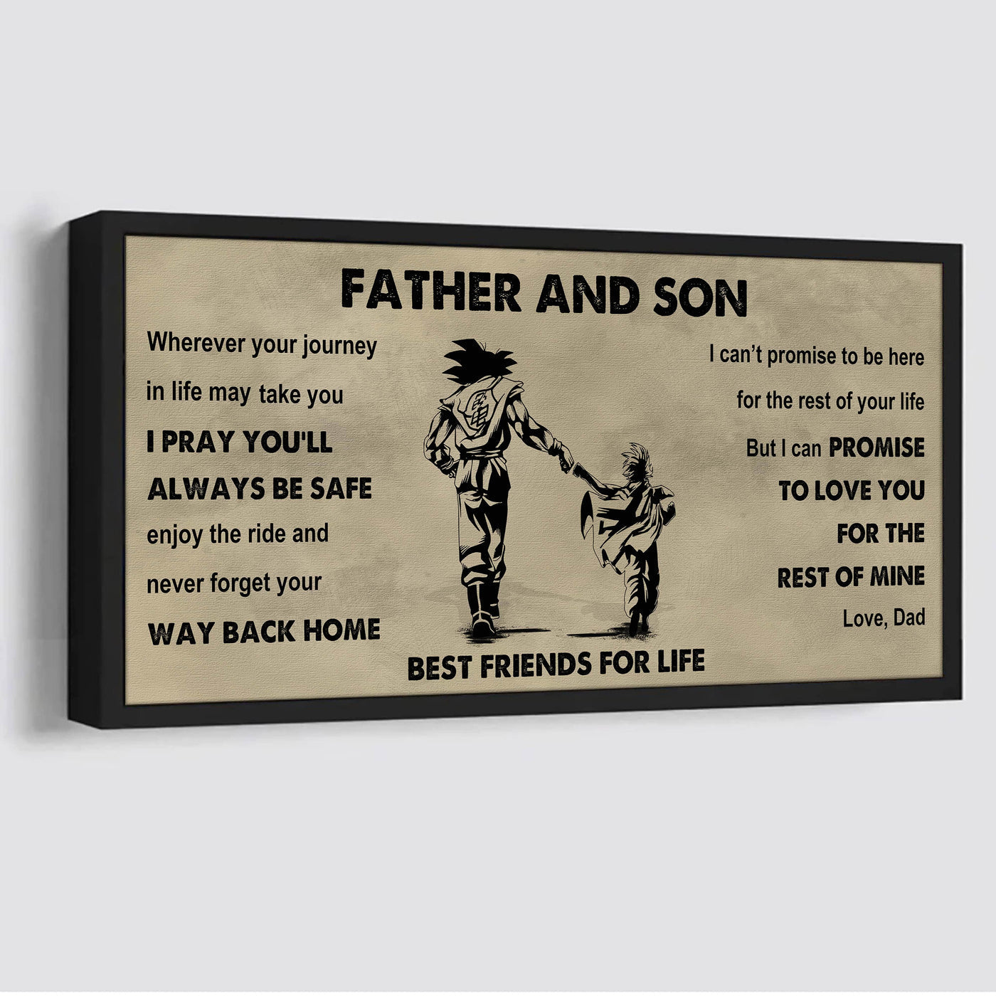 DRB Father And Daughter Best Friends For Life - Ver 2 Never Forget Your Way Back Home Poster Canvas Gift For Daughter From Father