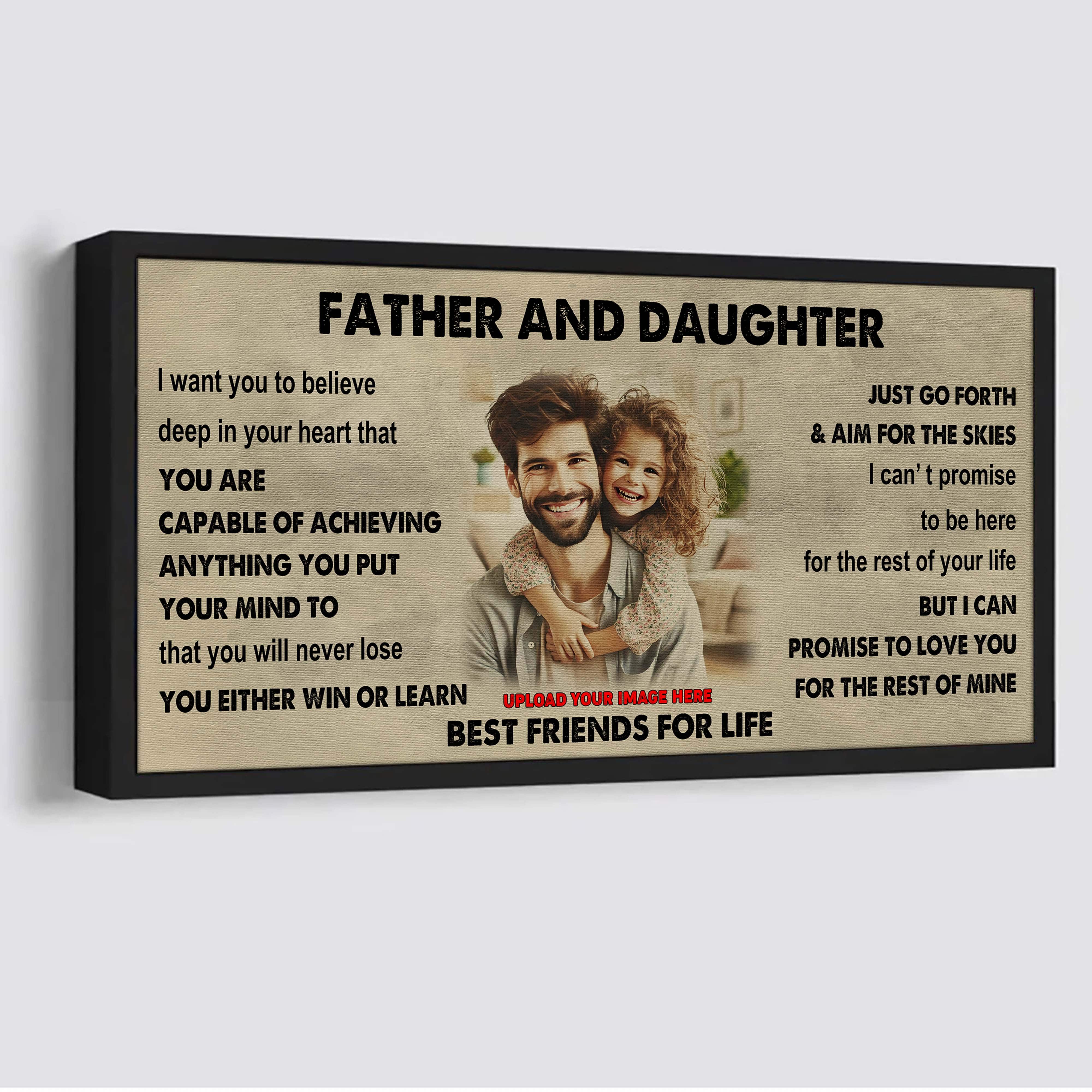 Photo Upload Father And Son Best Friends For Life - Ver 2 You Will Never Lose Poster Canvas Gift For Son From Father