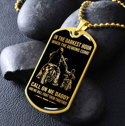 DRB GK Military Chain Silver Plated 18K Gold Plated Call On Me Daddy Gift For Your Dad