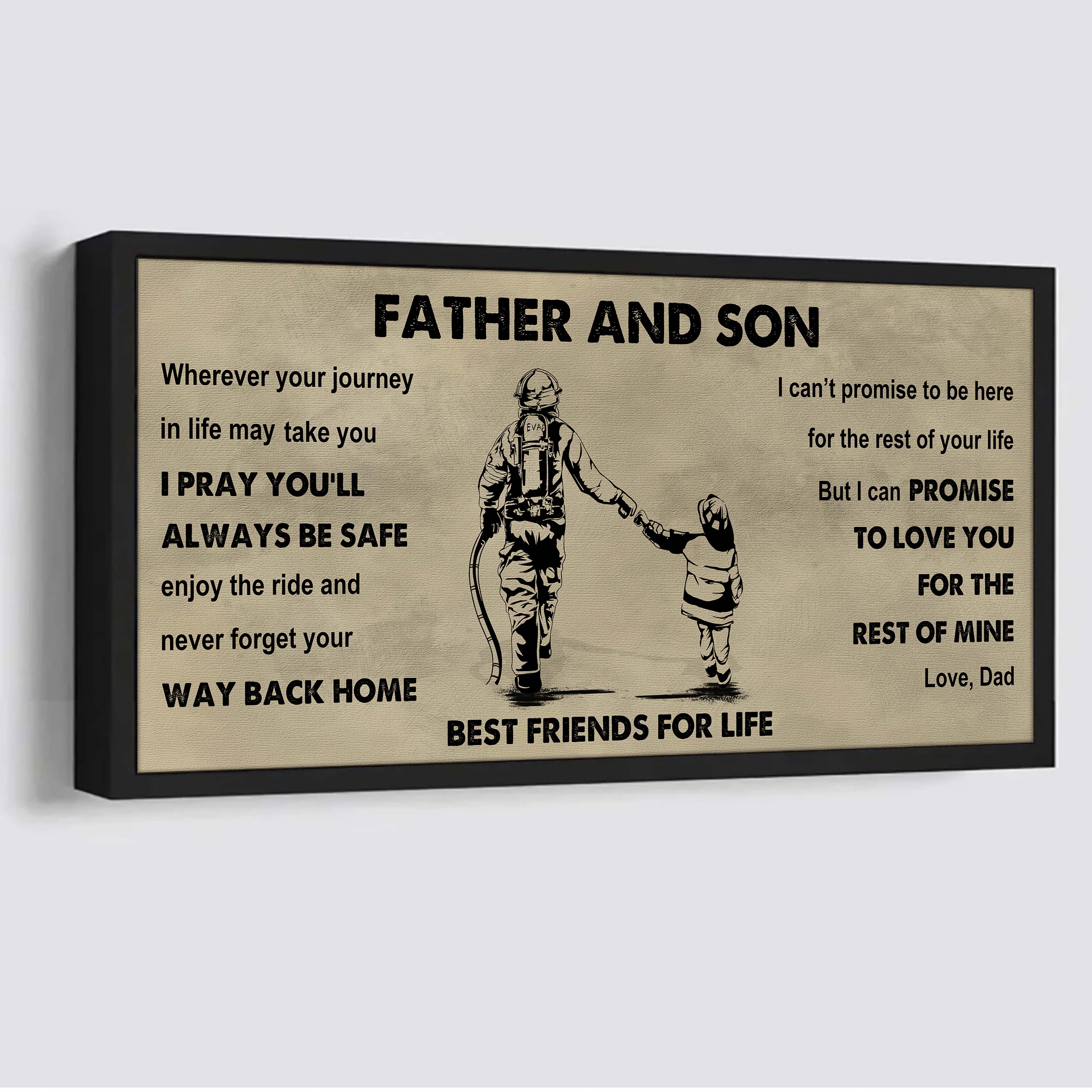 Vikings Father And Son Best Friends For Life - Ver 2 Never Forget Your Way Back Home Poster Canvas Gift For Son From Father