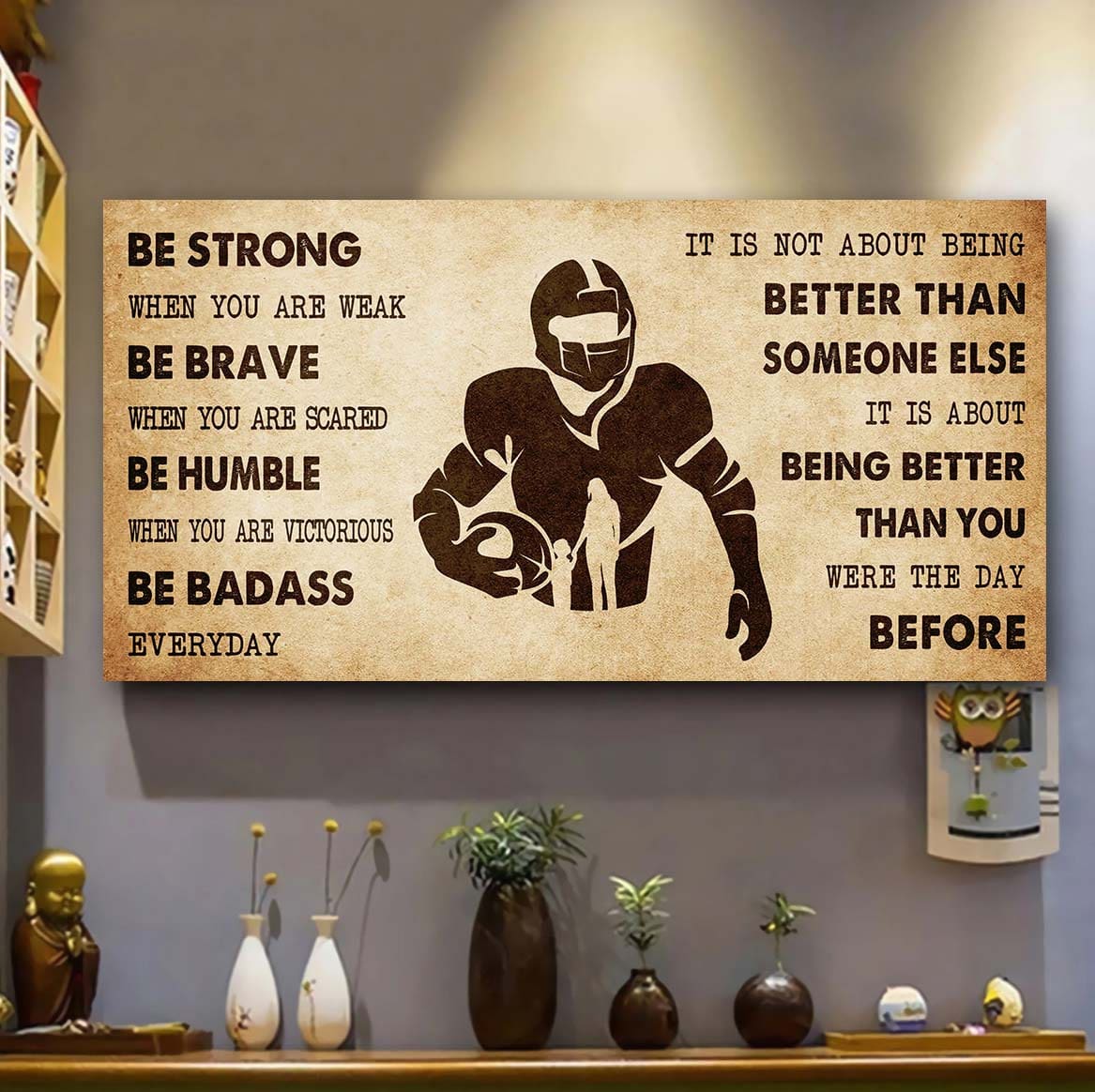 Basketball Poster Canvas From Mom To Son It Is Not About Being Better Than Someone Else - Be Strong When You Are Weak Be Badass Everyday