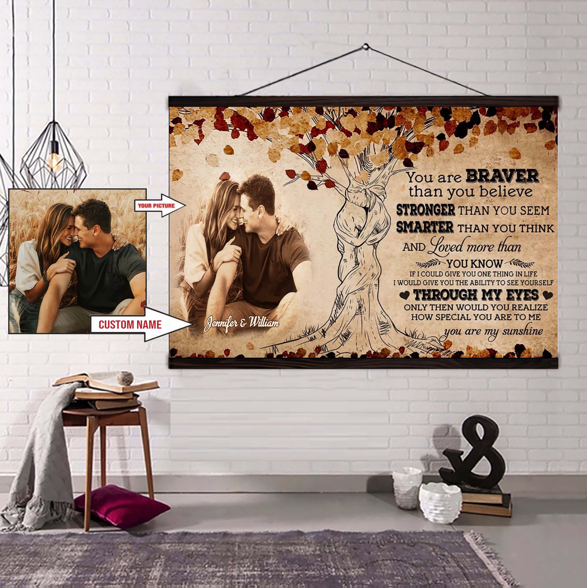 Valentines gifts-Poster canvas-Custom Image- Husband to Wife- When we get to the end of our lives together