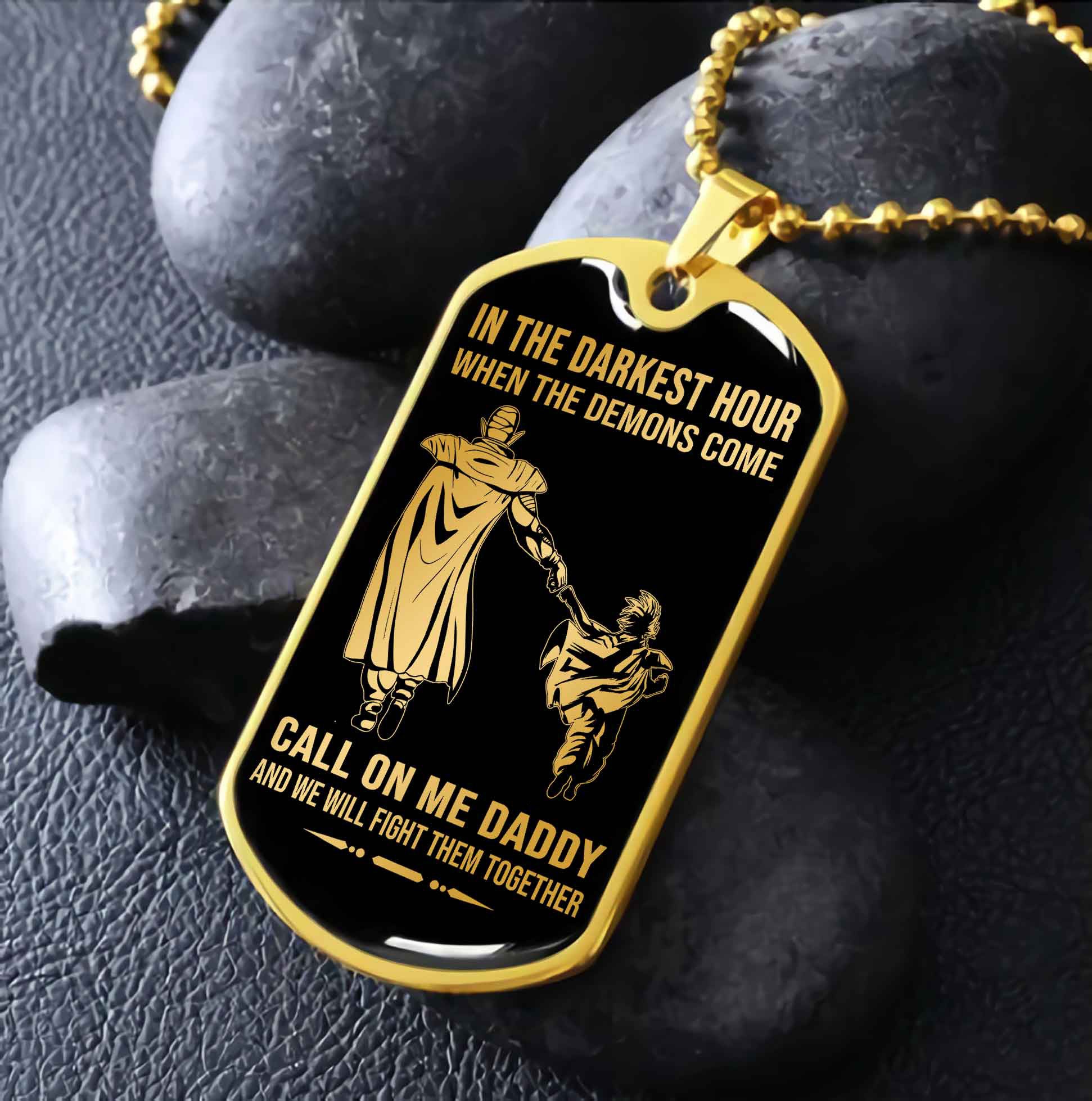 DRB GK Military Chain Silver Plated 18K Gold Plated Call On Me Daddy Gift For Your Dad