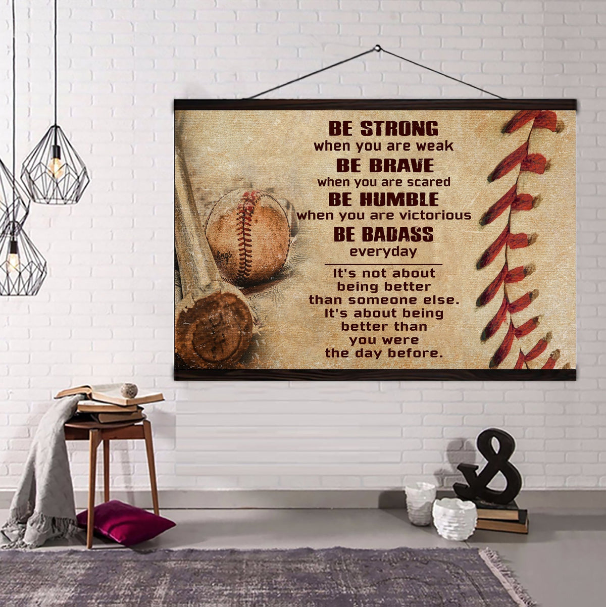 Rugby customizable poster canvas - It is not about better than someone else, It is about being better than you were the day before