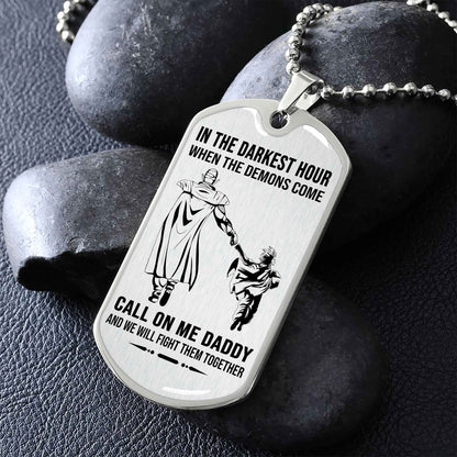 DRB GK Military Chain Silver Plated 18K Gold Plated Call On Me Daddy Gift For Your Dad