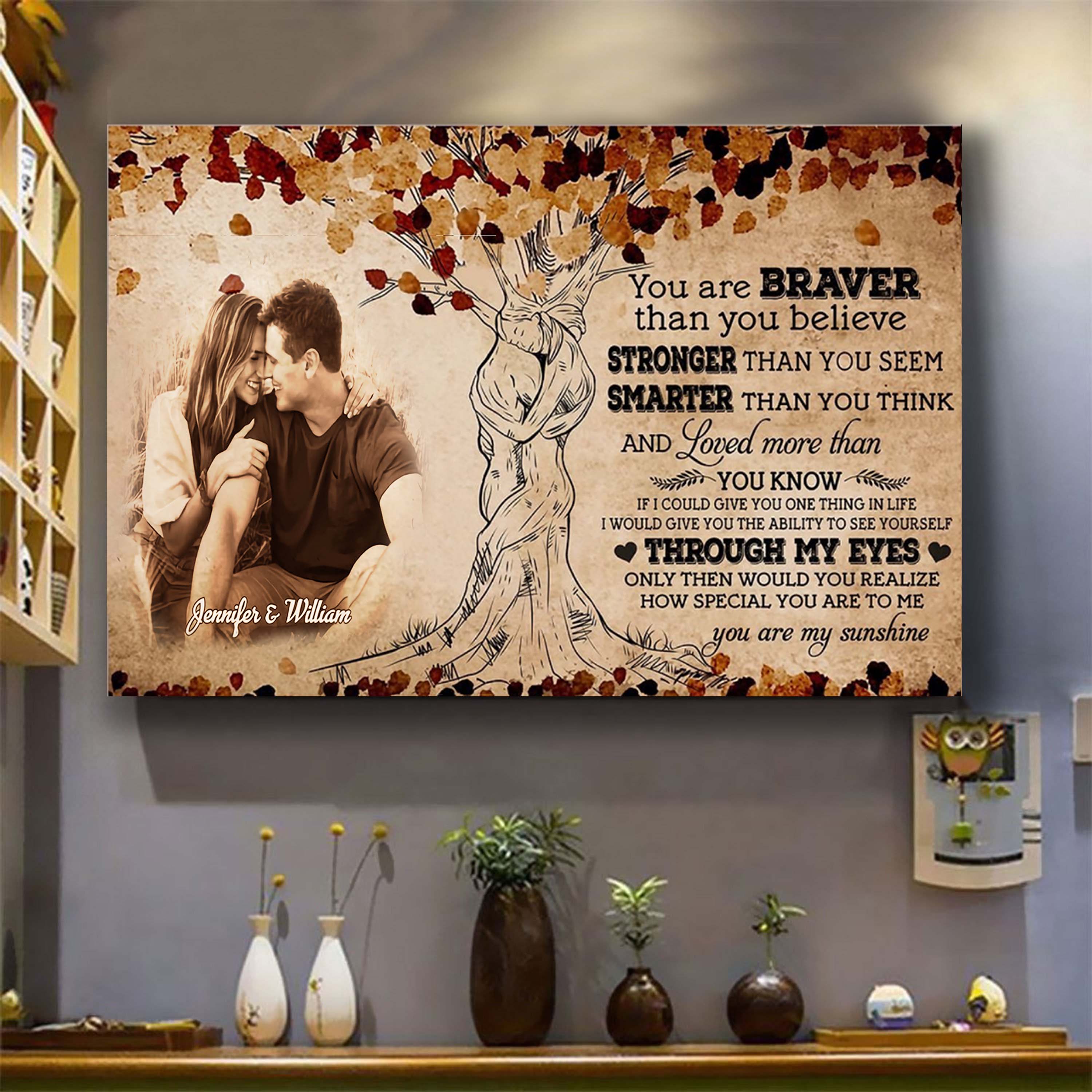 Valentines gifts-Poster canvas-Custom Image- Husband to Wife- When we get to the end of our lives together