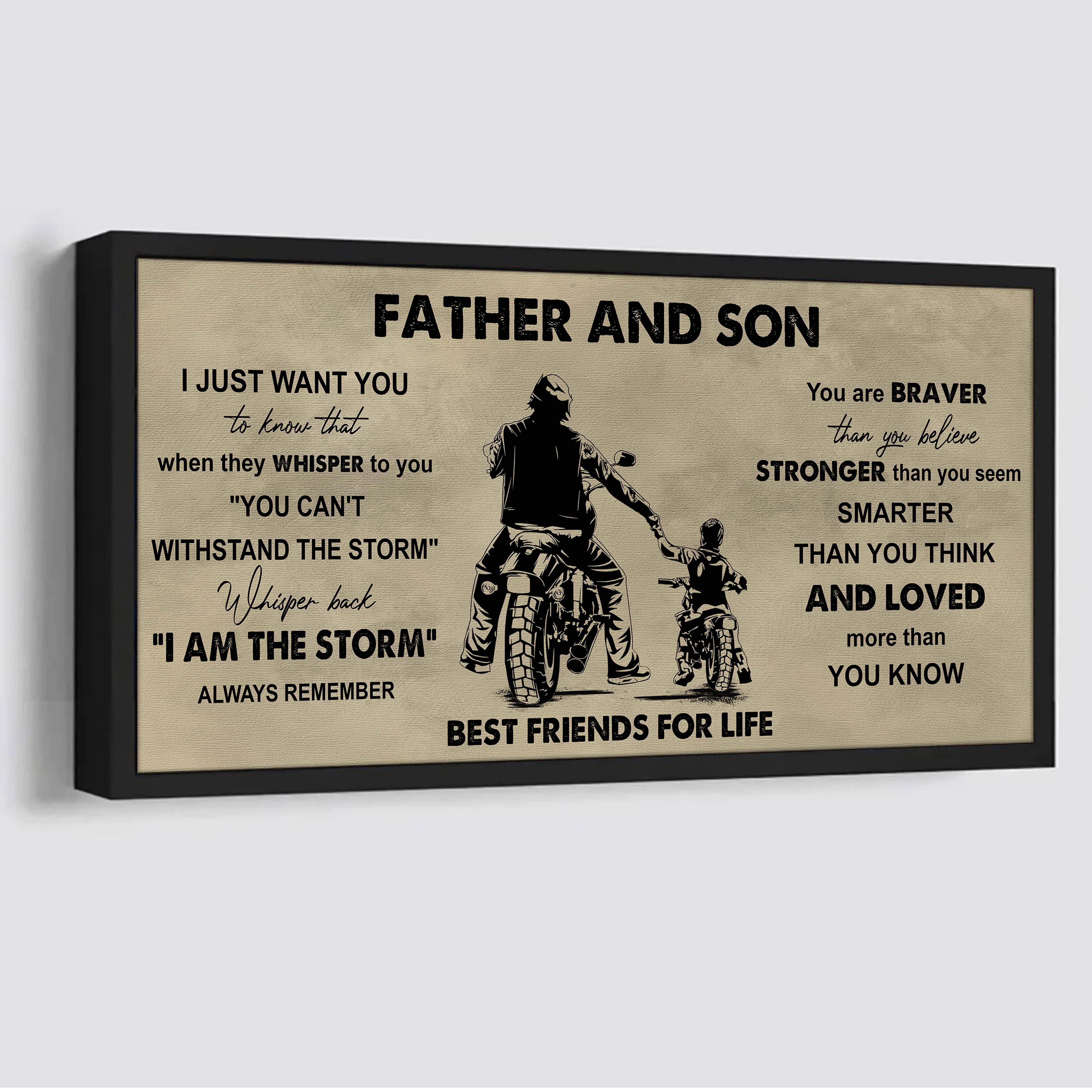 Soldier Father And Son Best Friends For Life - I Am The Storm Poster Canvas Gift For Son From Father