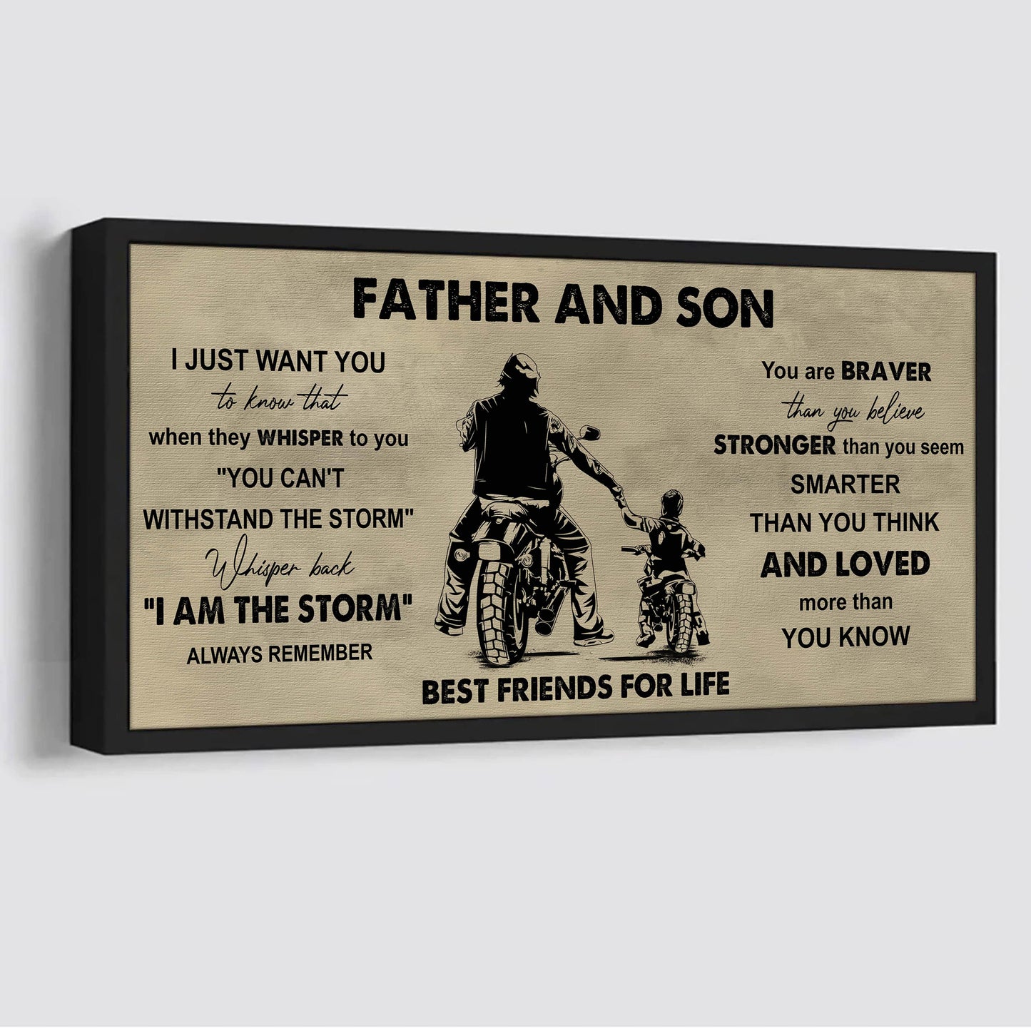 DRB Father And Daughter Best Friends For Life - I Am The Storm Poster Canvas Gift For Daughter From Father-Photo Upload
