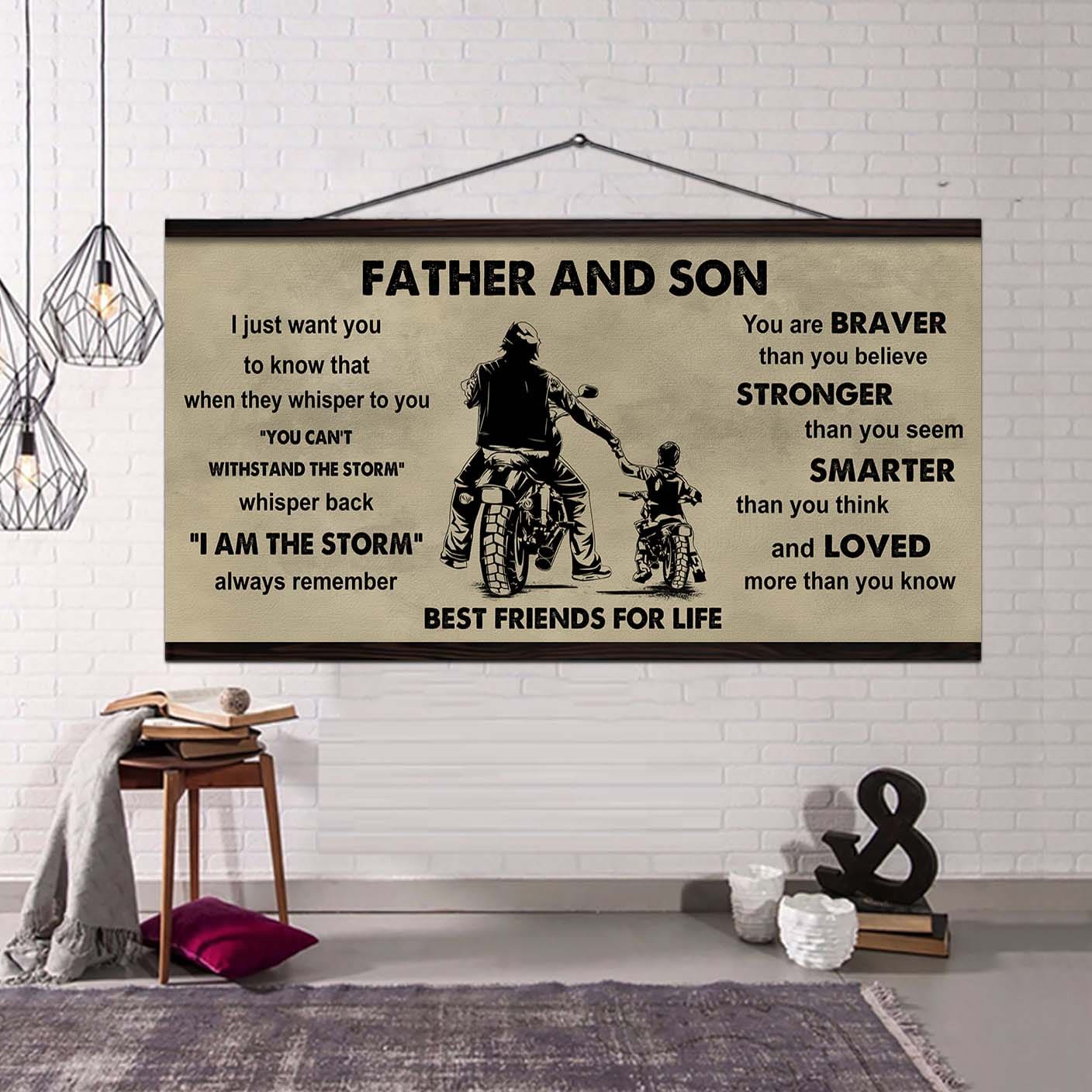 Ver 2 Family Father And Son Best Friends For Life - I Am The Storm Poster Canvas Gift For Son From Father