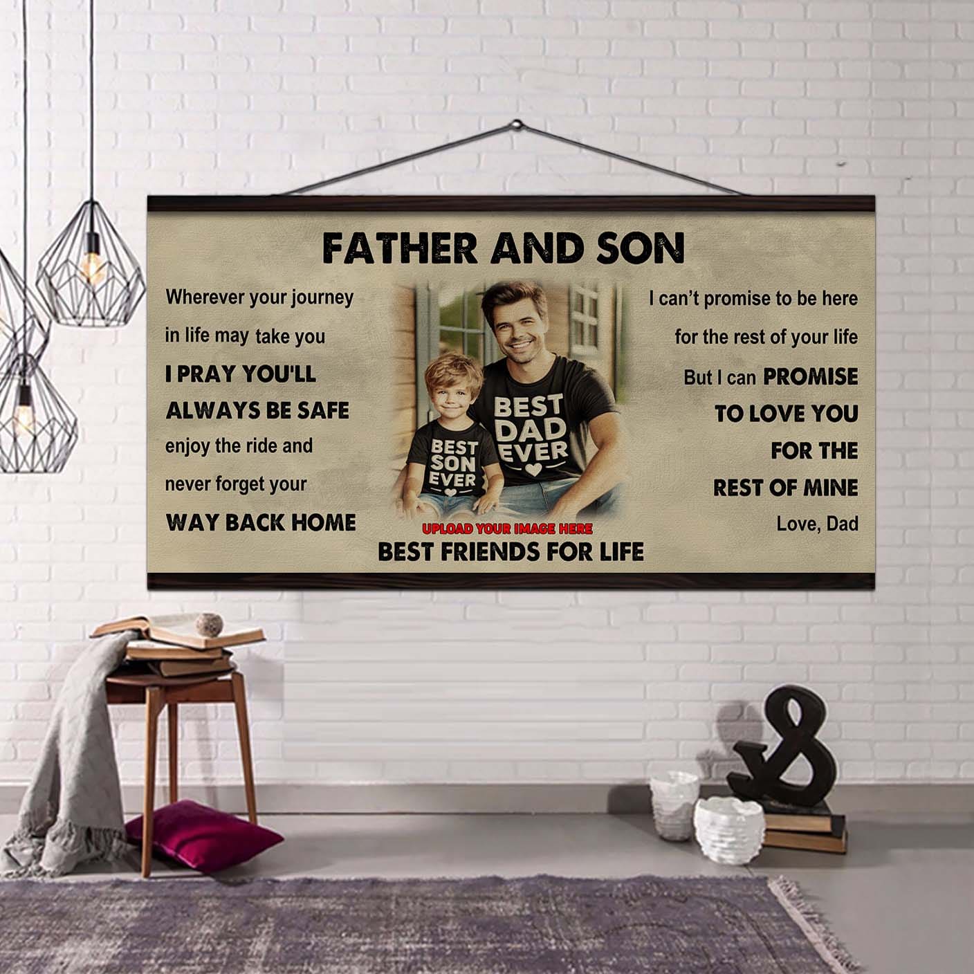 Vikings Father And Son Best Friends For Life - Ver 2 Never Forget Your Way Back Home Poster Canvas Gift For Son From Father